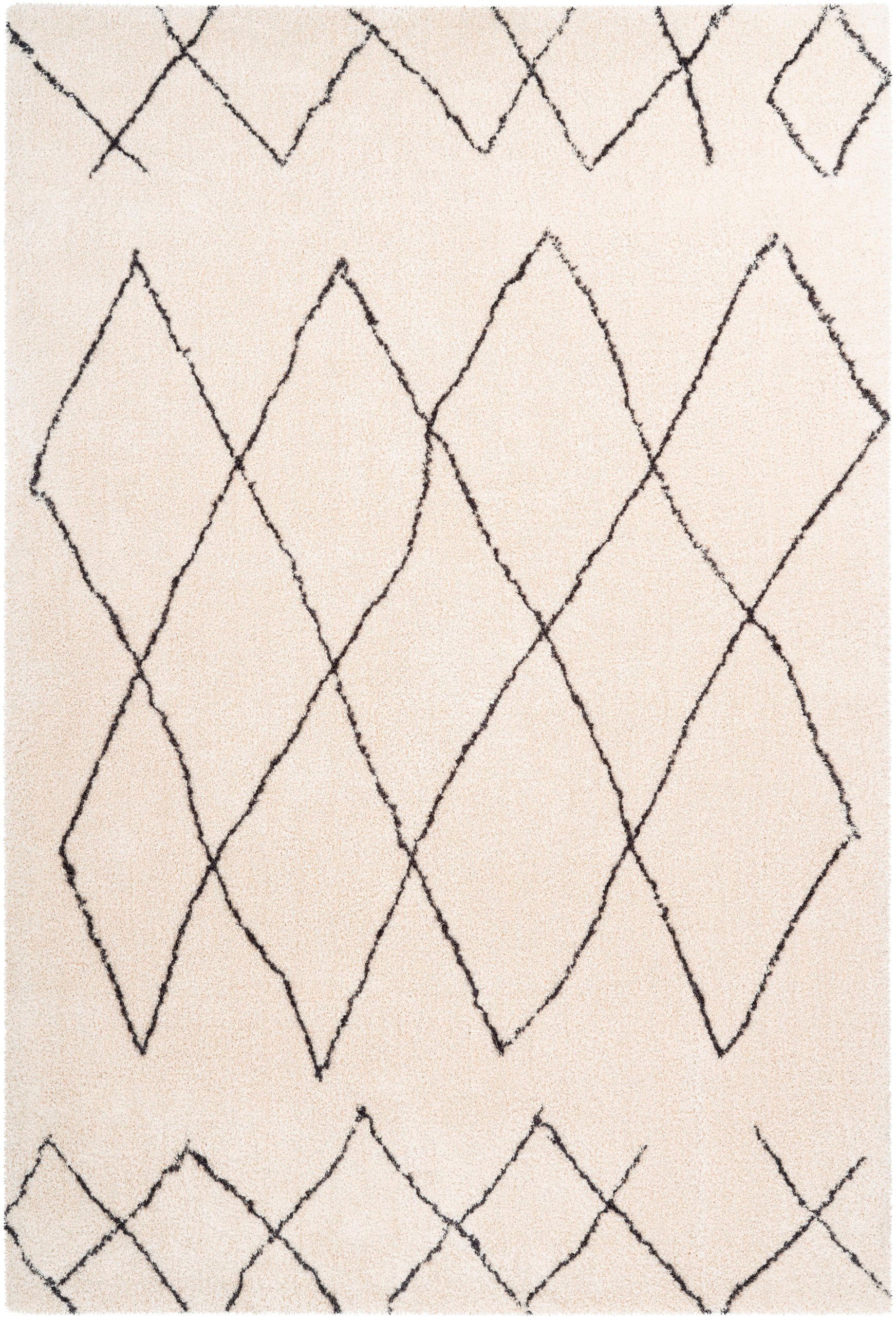 calo-deluxe Hochflor-Teppich »Elvar-4000«, rechteckig, 27 mm Höhe, besonders weich durch Microfaser, Wohnzimmer