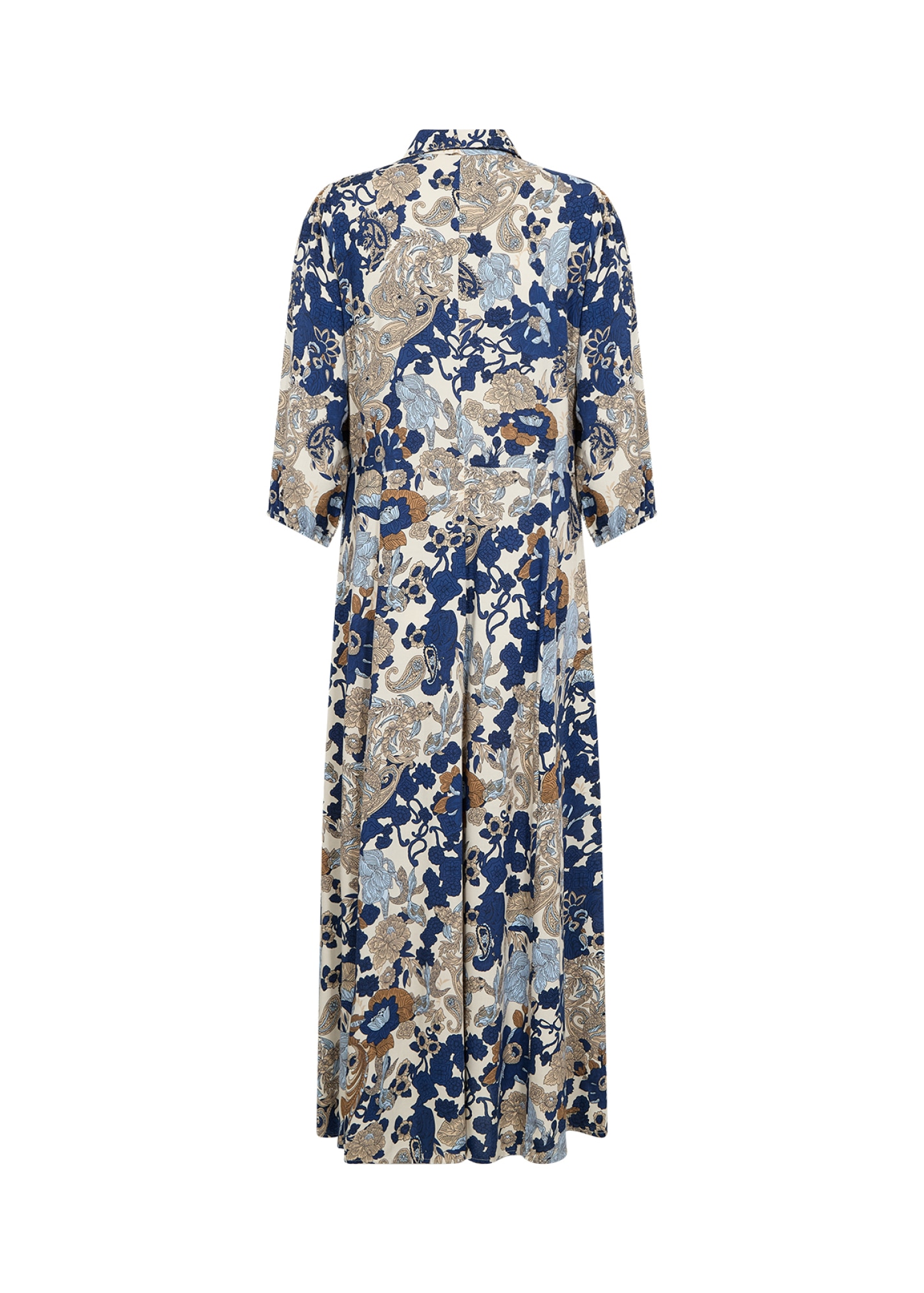 soyaconcept Druckkleid »SC-CUNILLA 2« aus Viskose, langer Schnitt, mit V-Ausschnitt