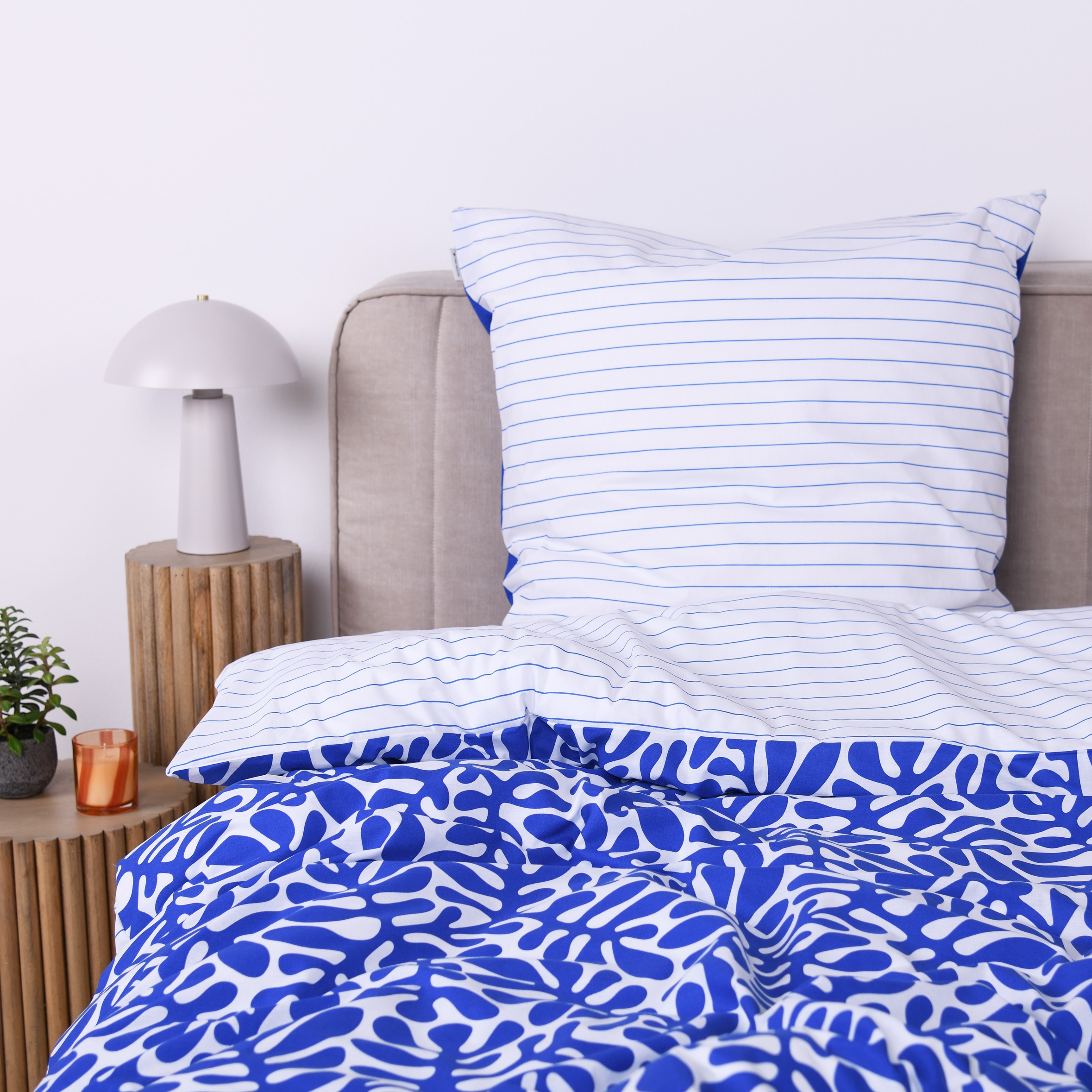 TOM TAILOR HOME Bettwäsche »ORGANIC LEAVES in Gr. 135x200cm, 155x220cm oder 200x220cm«, new bedroom, mit farbigem Markenreißverschluss