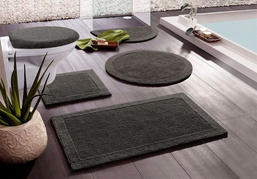 my home Badematte »Kapra, Badvorleger, Badezimmer Teppich« Höhe 14 mm beids günstig online kaufen