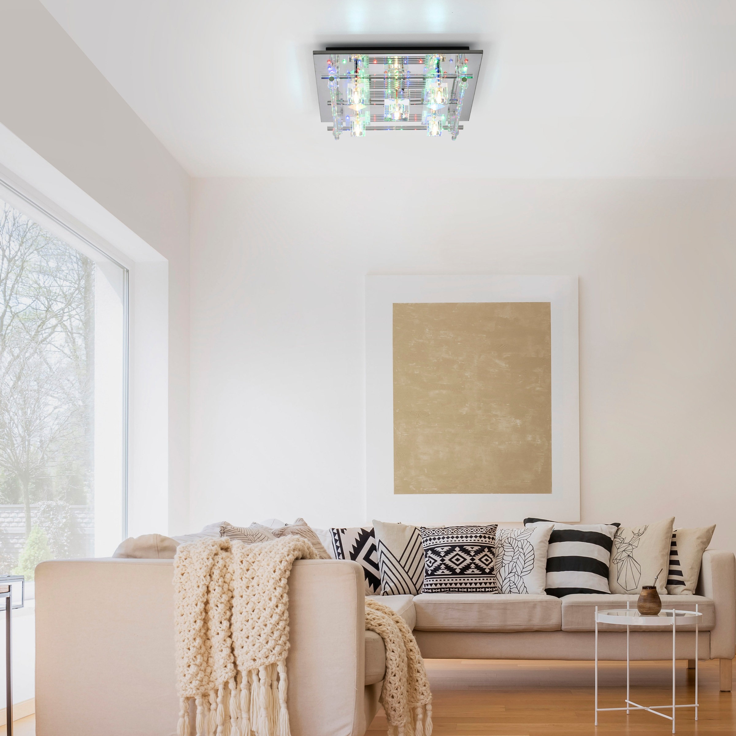 JUST LIGHT Deckenleuchte »KEMAL2.0« G4 1 Stk. Warmweiß LED, RGB, Fernbedien günstig online kaufen