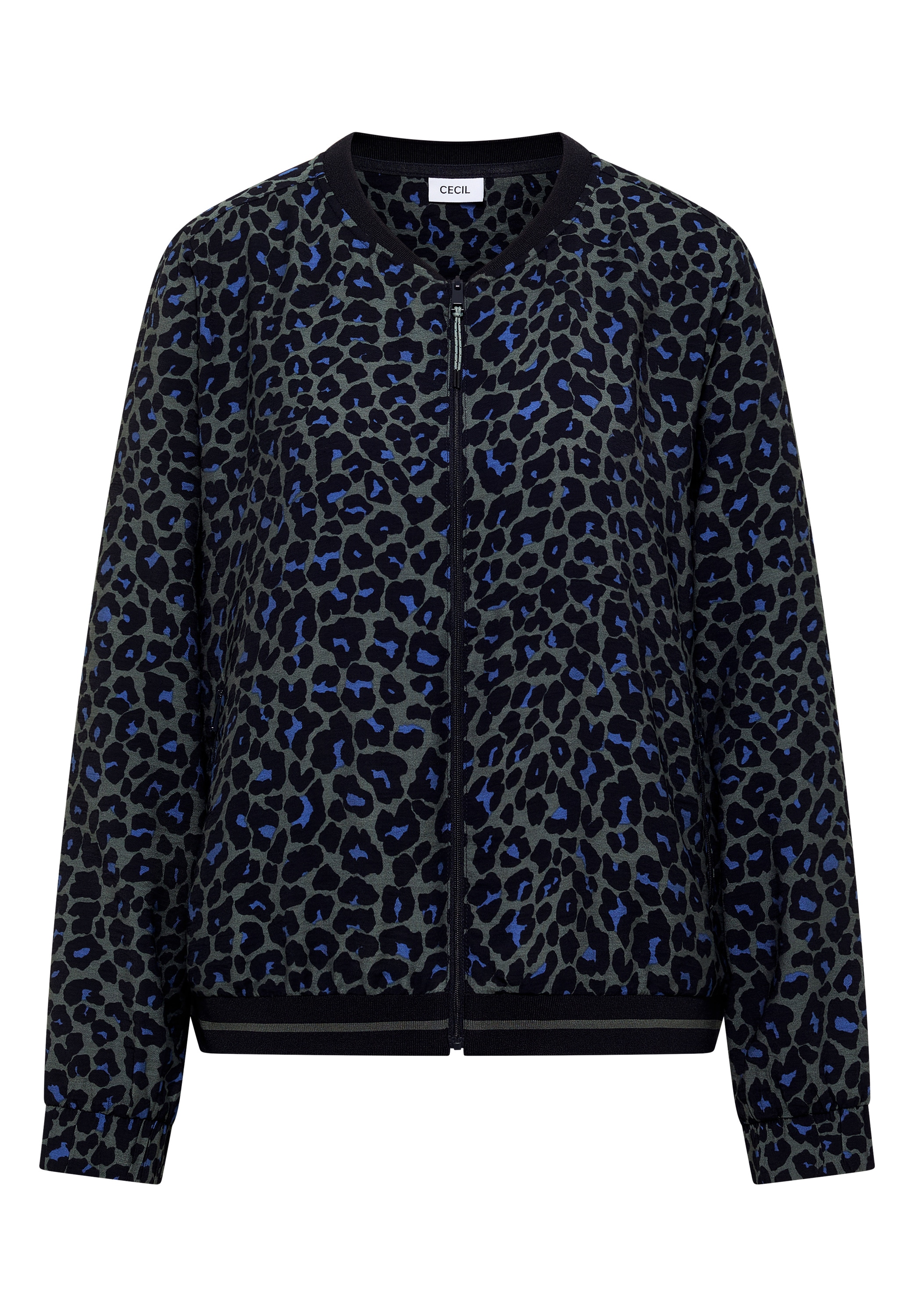 Cecil Blouson Elastikbund, Viskosemischung, Animal Print