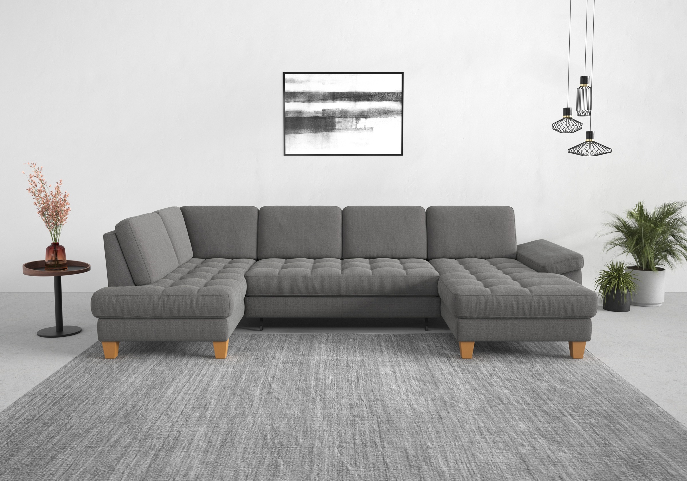 sit&more Wohnlandschaft »Westham U-Form«, wahlweise mit Bettfunktion, Bettkasten, Sitztiefenverstellung