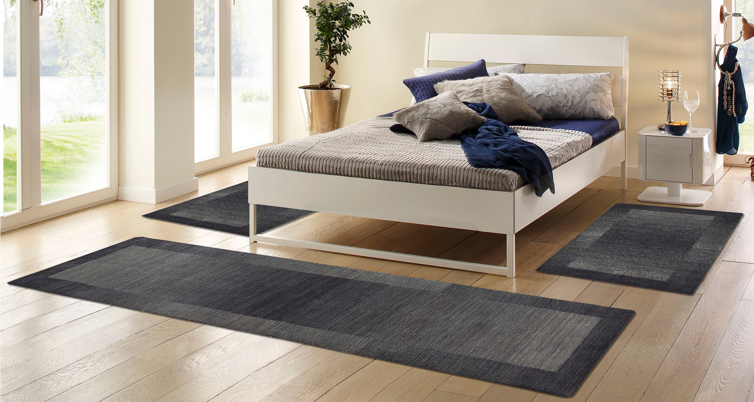 THEKO Bettumrandung »Gabbeh Super, Handweb, Teppich, Bordüre, reine Wolle,« günstig online kaufen