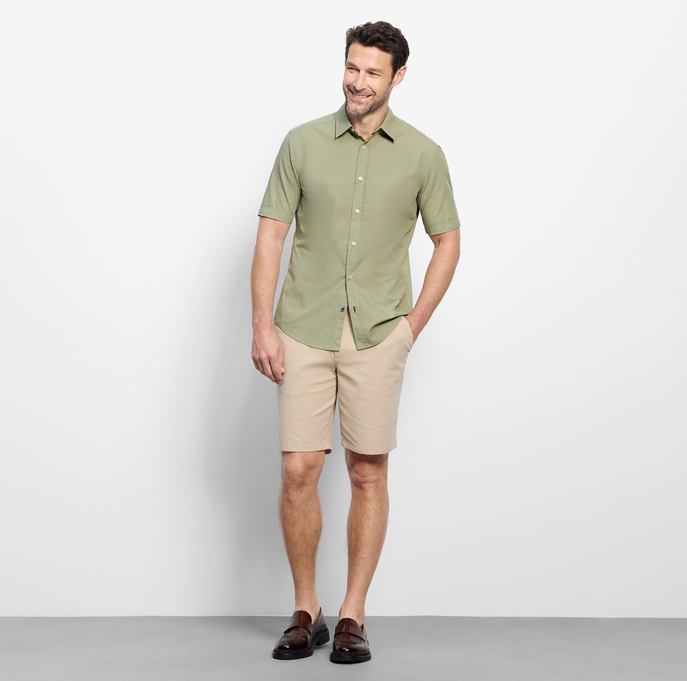 OLYMP Kurzarmhemd »Casual« Freizeithemd, regular fit, Kentkragen