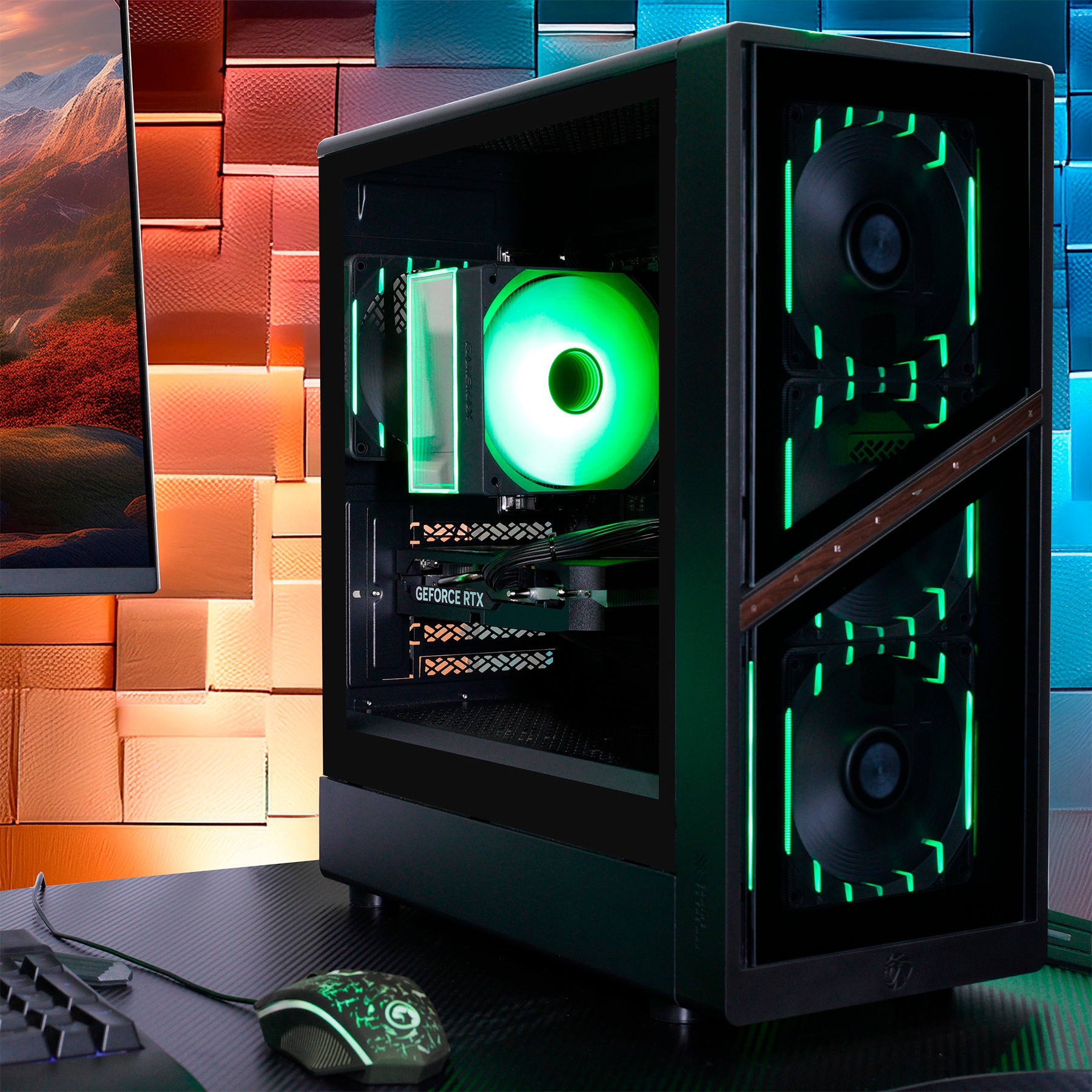 GAMEMAX Gaming-PC »AERIS GB 8189 AMD Ryzen 7 5700X 32GB 1TB SSD RTX 5060« Windows 11
