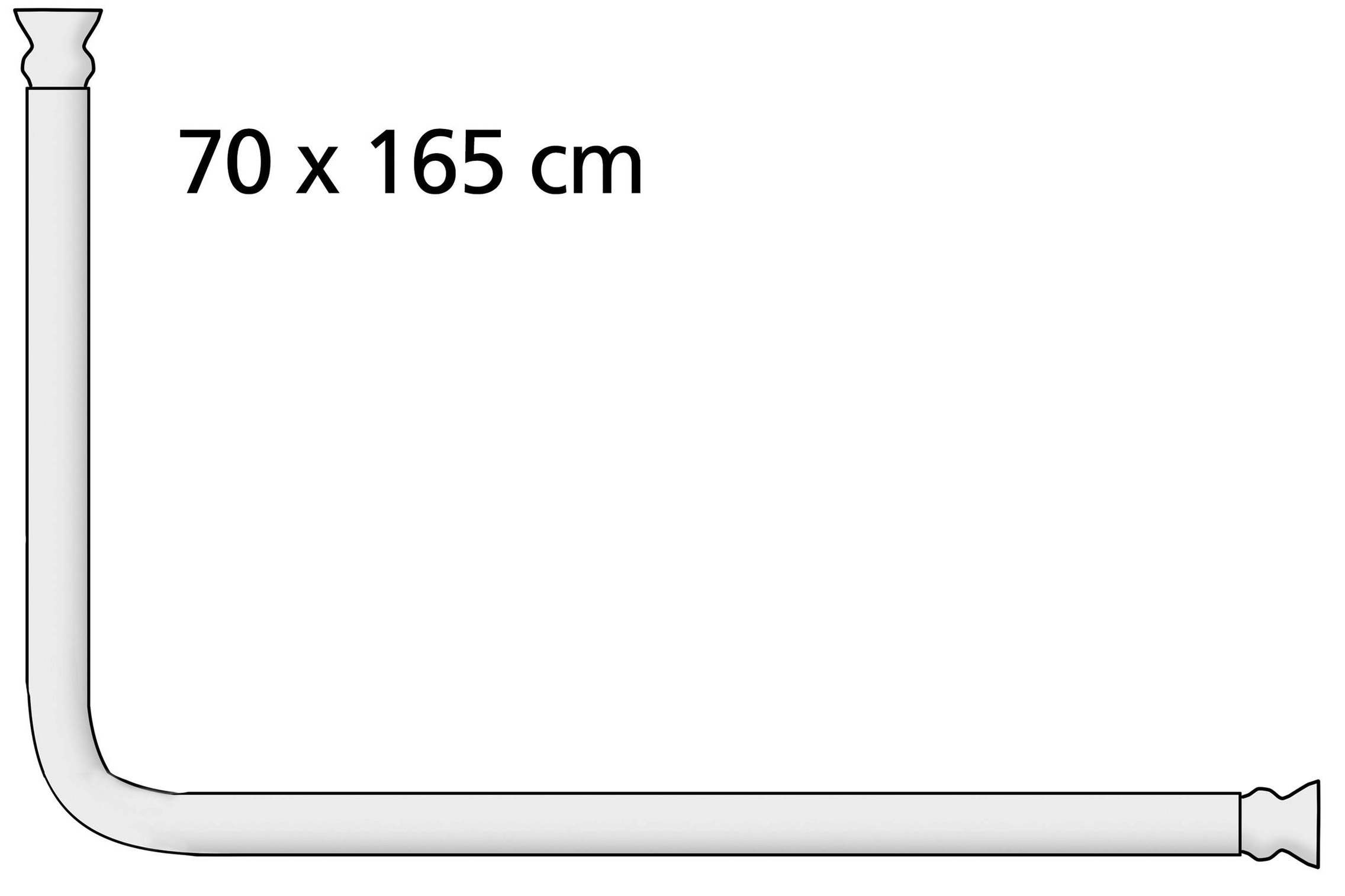 WENKO Duschvorhangstange »Universal«, Fixmaß, variabel