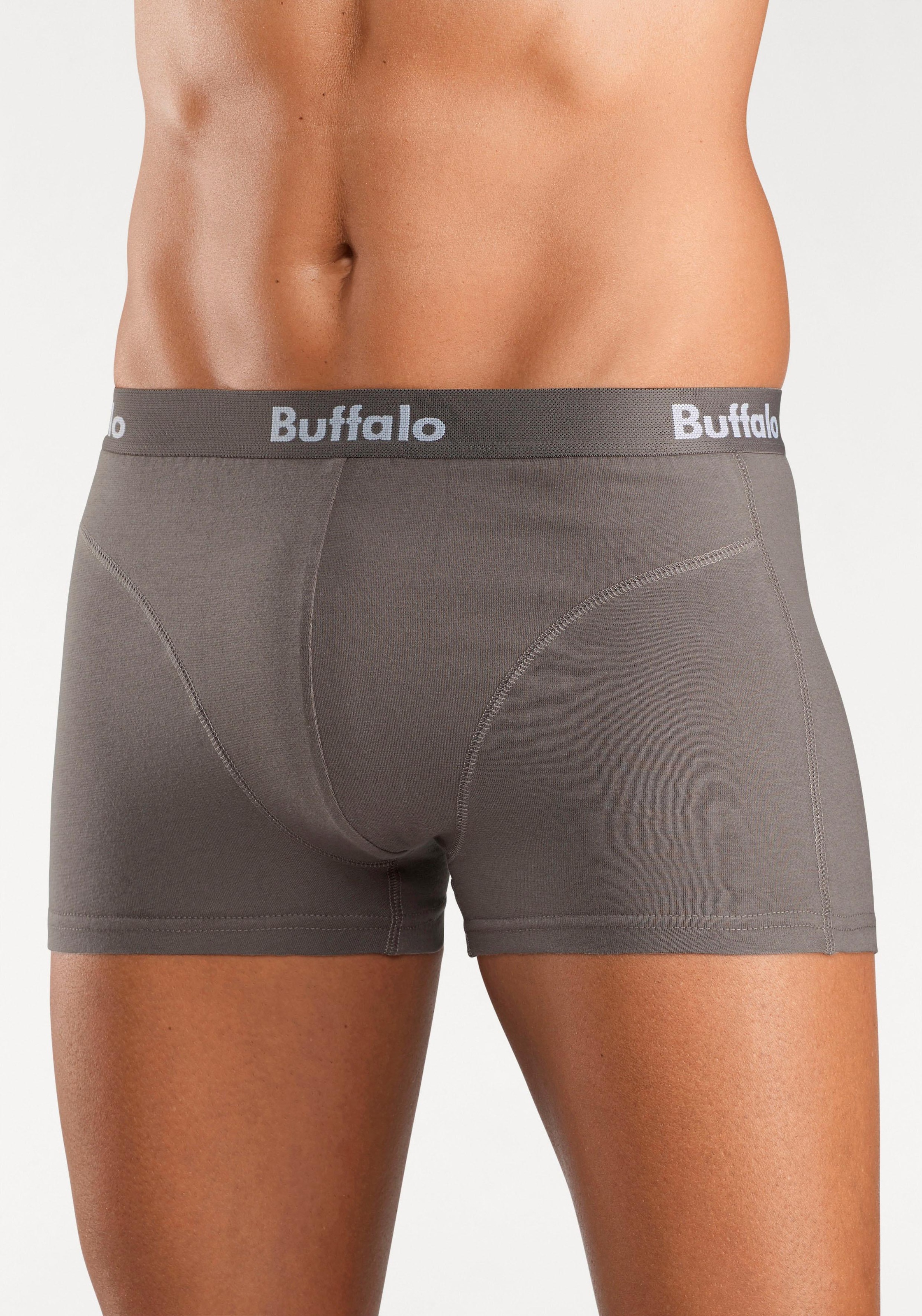 Buffalo Boxer »Boxershorts für Herren«, (Packung, 3 St.), mit Overlock-Nähten vorn