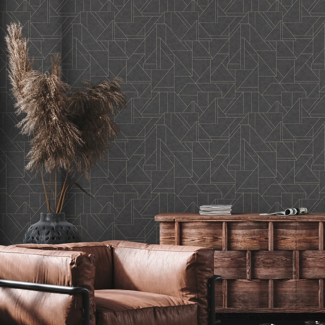 living walls Vliestapete »Metropolitan Stories. Travel Styles. Tapete mit Grafik«, metallic-Metall-Effekte-gemustert, Metallic-Tapete Grafisch Elegant Tapeten Wohnzimmer Schlafzimmer Flur
