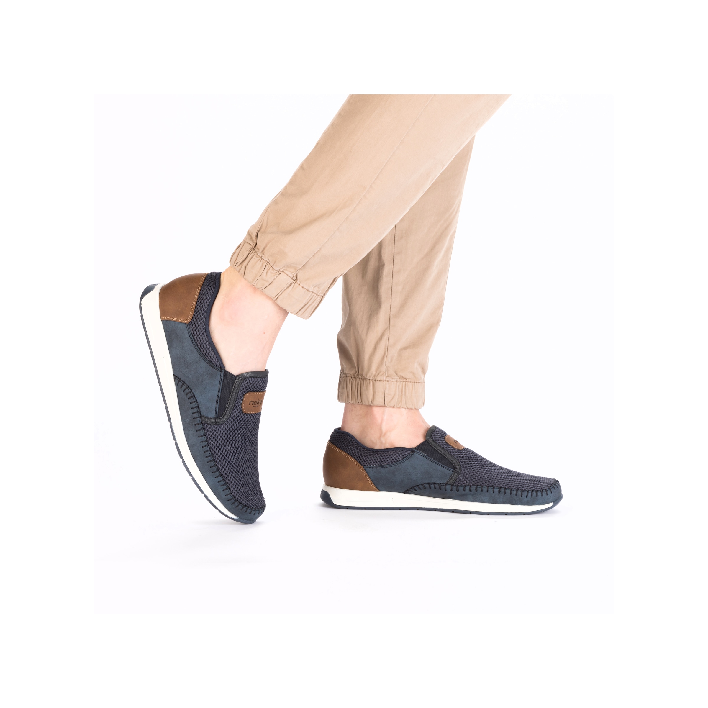Rieker Slipper  Slip-on Sneaker, Schlupfschuh mit Stretcheinsätze