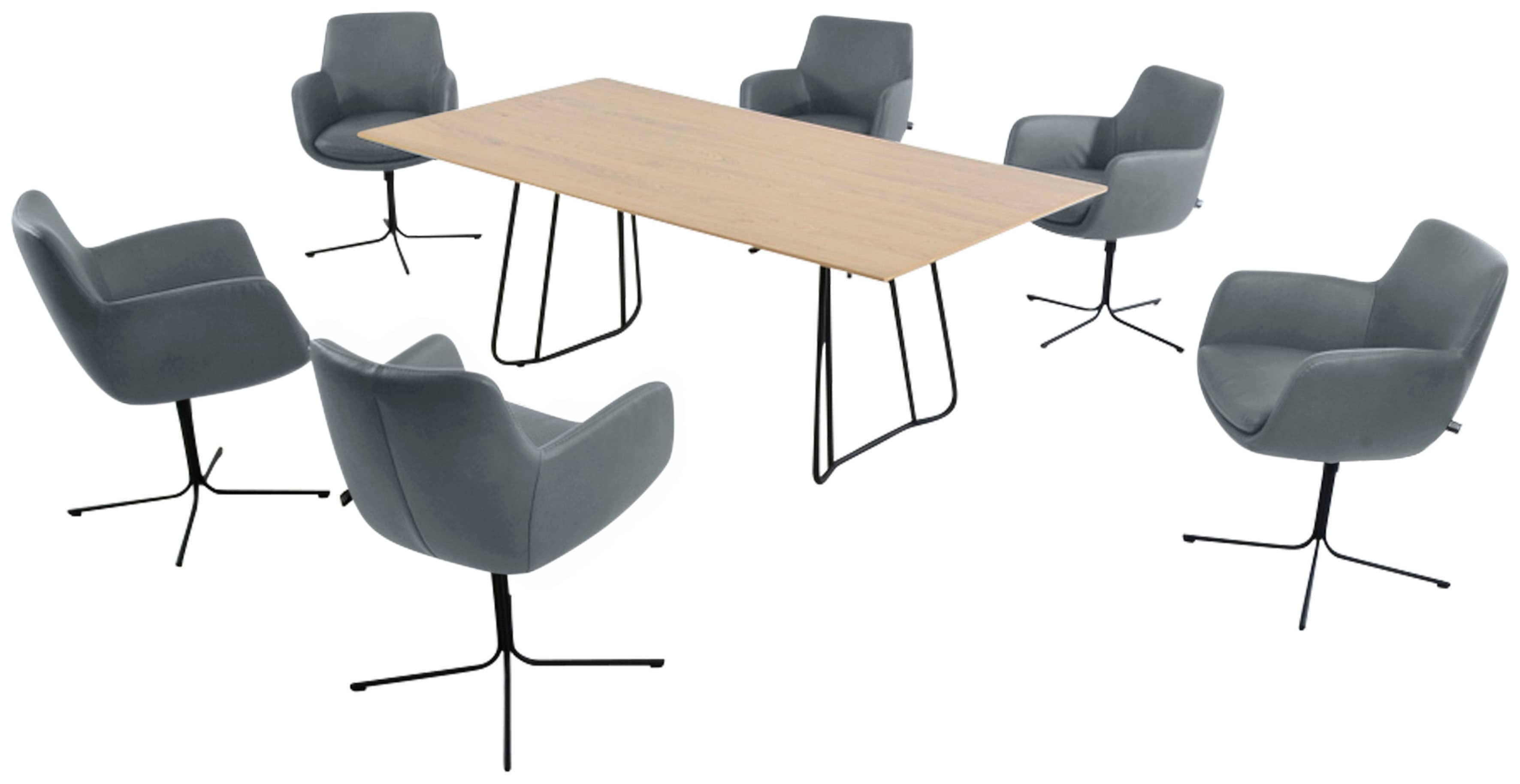 K+W Komfort & Wohnen Drehstuhl »Pego« () Leder CLOUD filigranem 4-Fuß-Geste günstig online kaufen