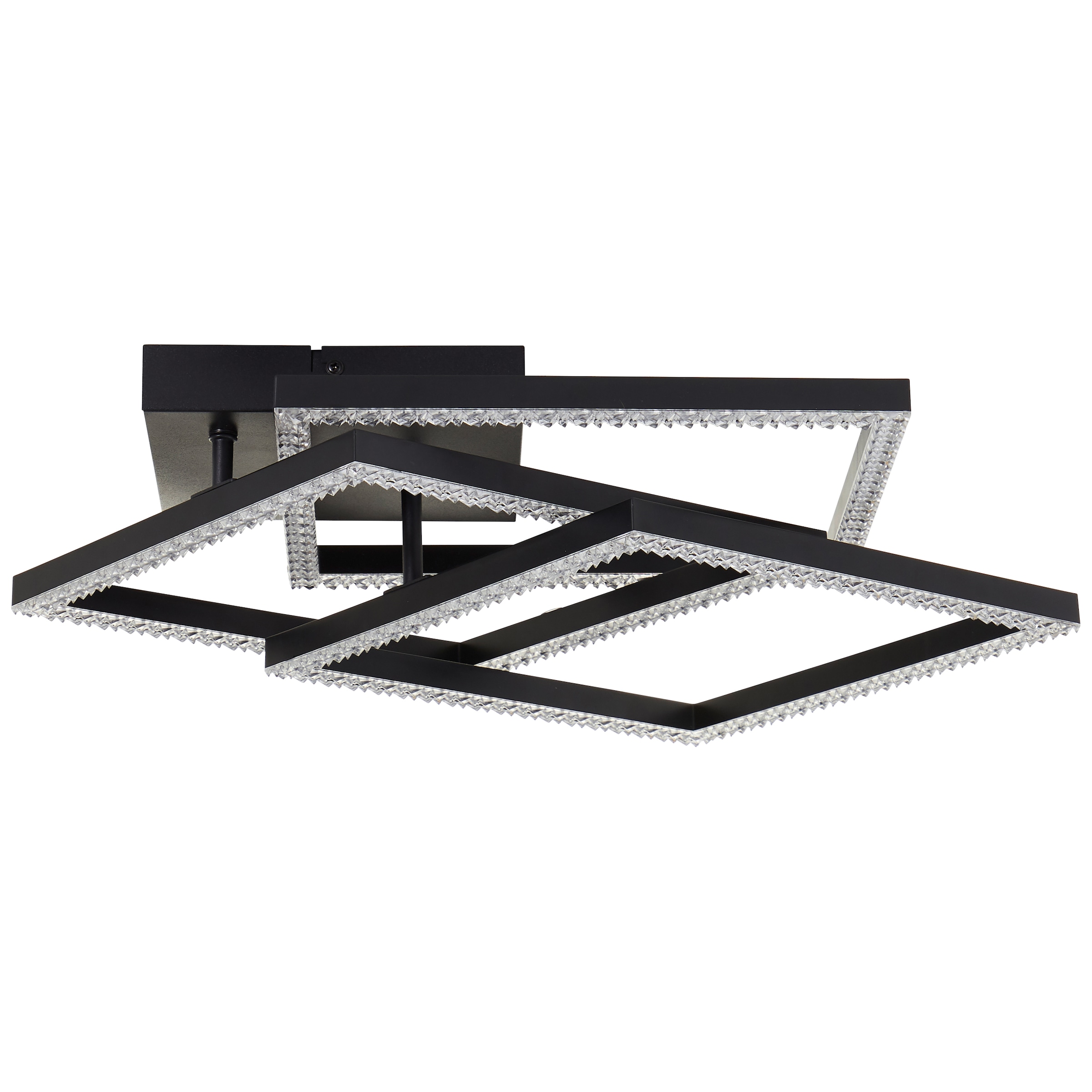 Brilliant LED Deckenleuchte »Ranni« 1 Stk. Neutralweiß 47 x 47, 3900 lm, 4000 K, Kristalloptik, schwenkbar, schwarz