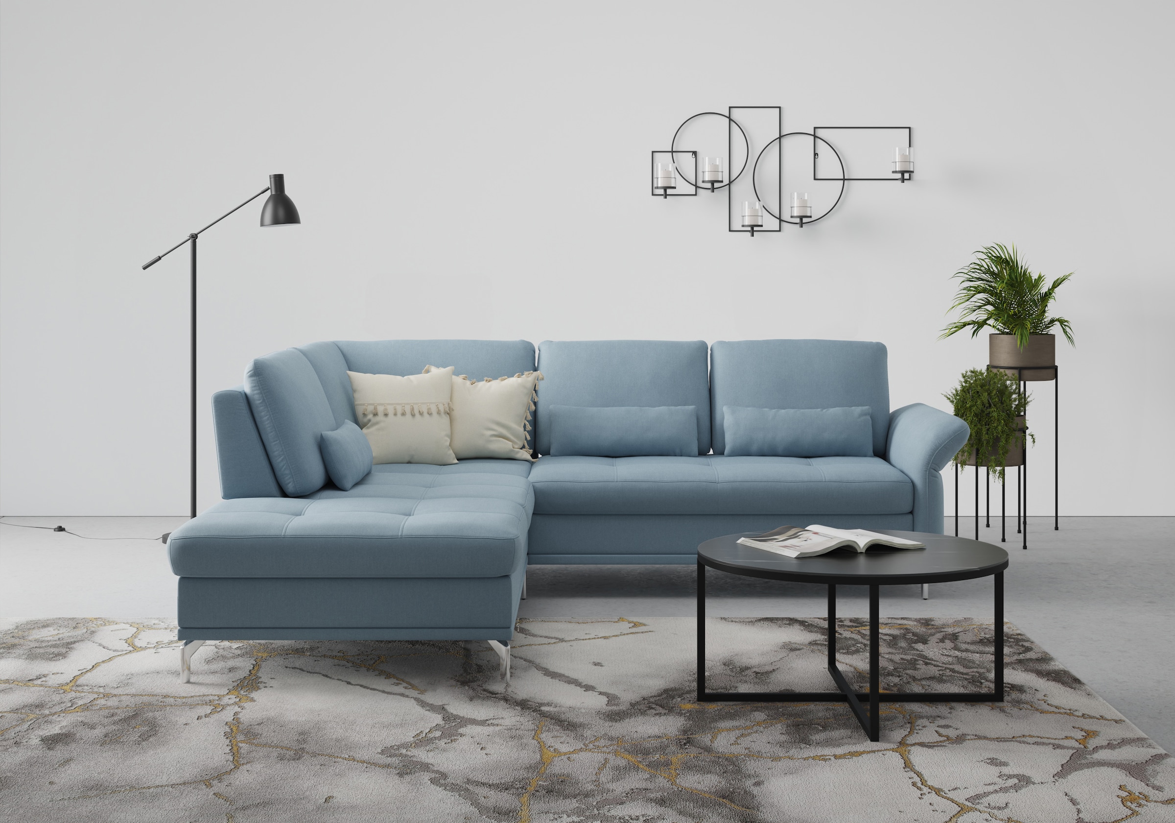 INOSIGN Ecksofa »Palm Beach L-Form« Federkern, mit Sitztiefenverstellung, w günstig online kaufen