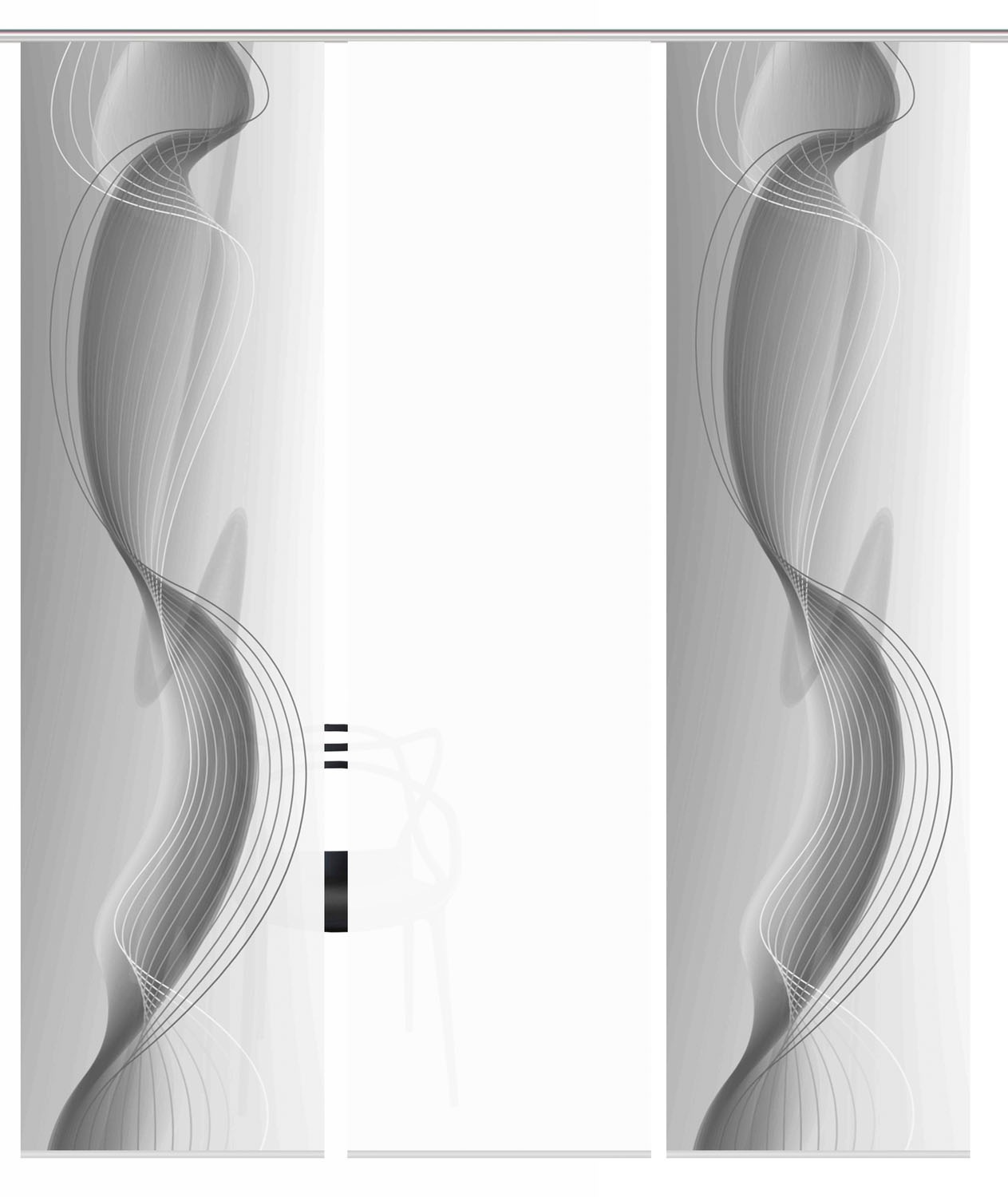 HOME WOHNIDEEN Schiebegardine »FILIZ 3er SET«, (3 St.), Schiebevorhang Digidruck 3er Set FILIZ