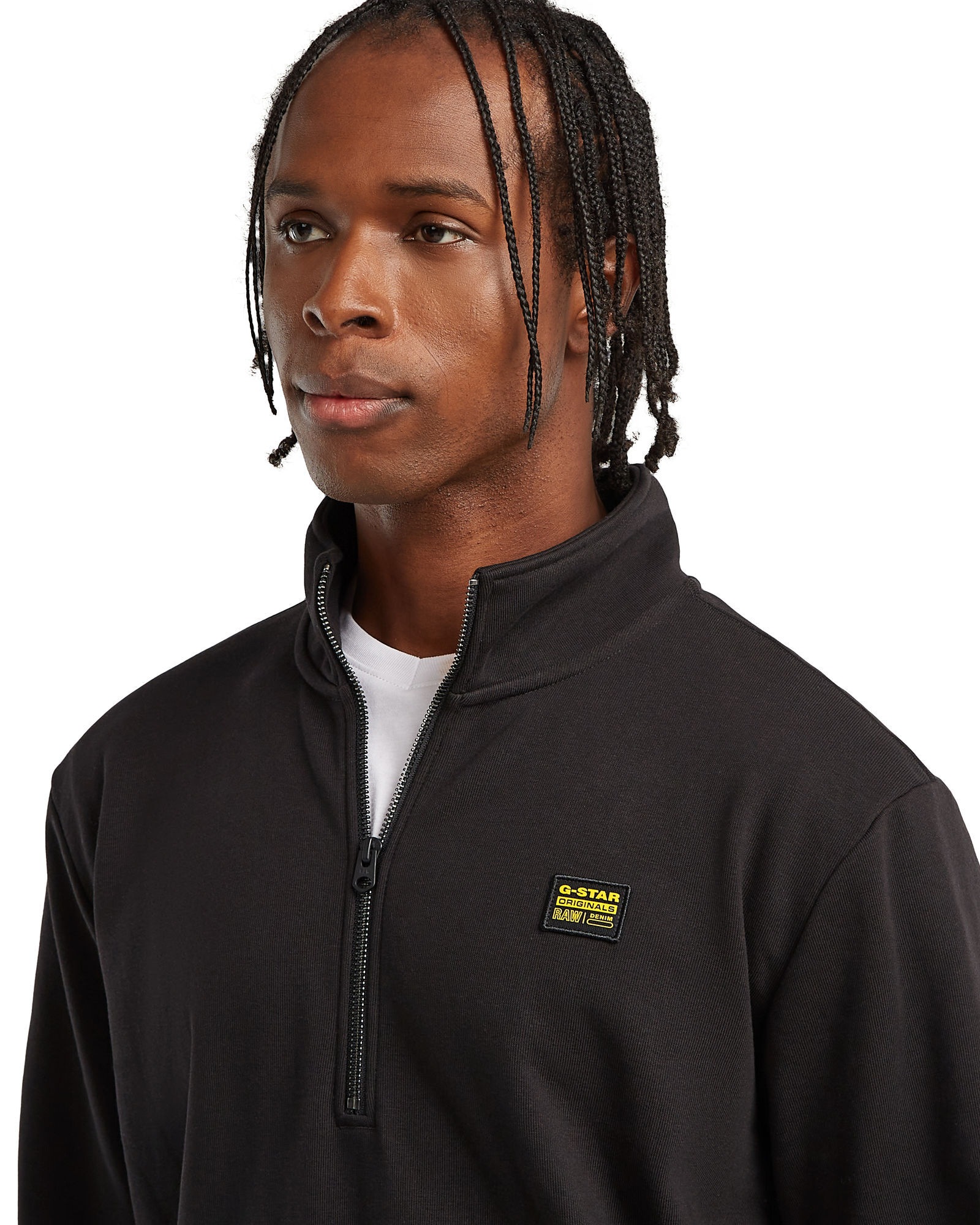 G-STAR Longpullover »Half Zip Sweater Label Badge«