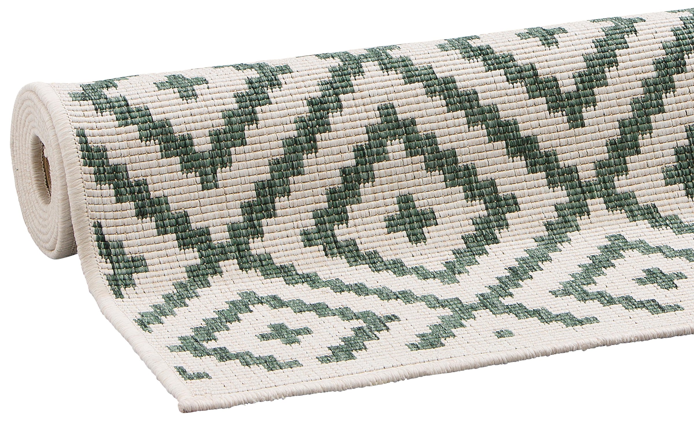 my home Läufer »Ronda Wendeteppich«, rechteckig, 5 mm Höhe, Sisal-Optik, Flachgewebe, In- und Outdoor, geometrisches Boho Design