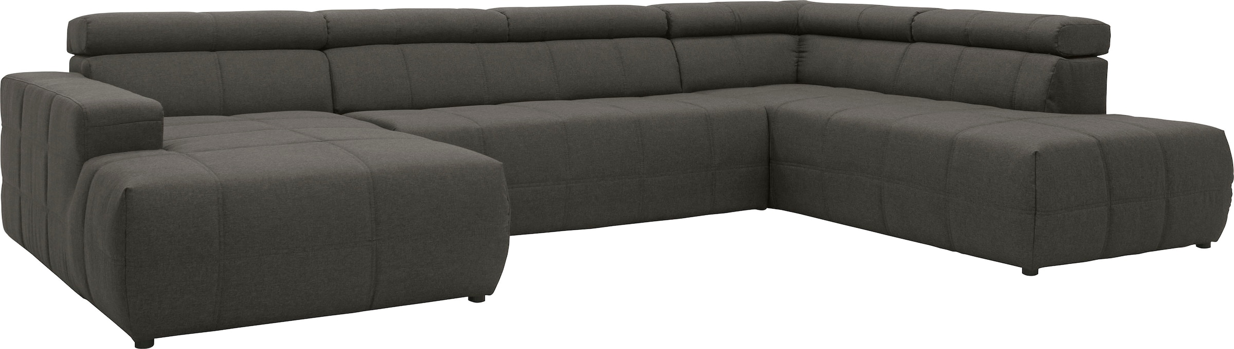 DOMO collection Wohnlandschaft Brandon viele Bezugsarten, incl. Nierenkissen, mit Kopfteilverstellung, wahlweise Sitztiefenverstellung