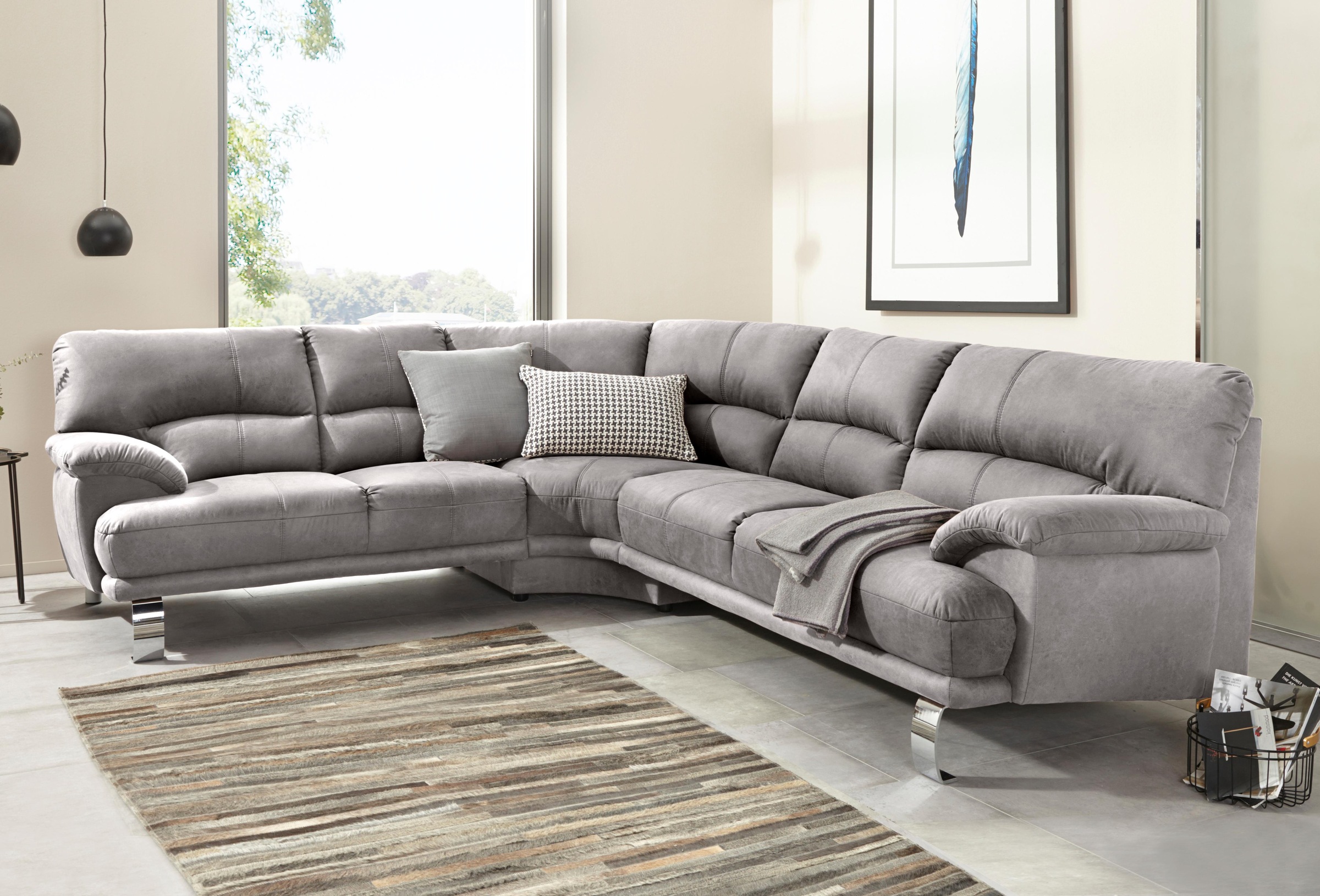 TRENDMANUFAKTUR Ecksofa »Cecilia II, in italienischen Design, bequem, hoher günstig online kaufen