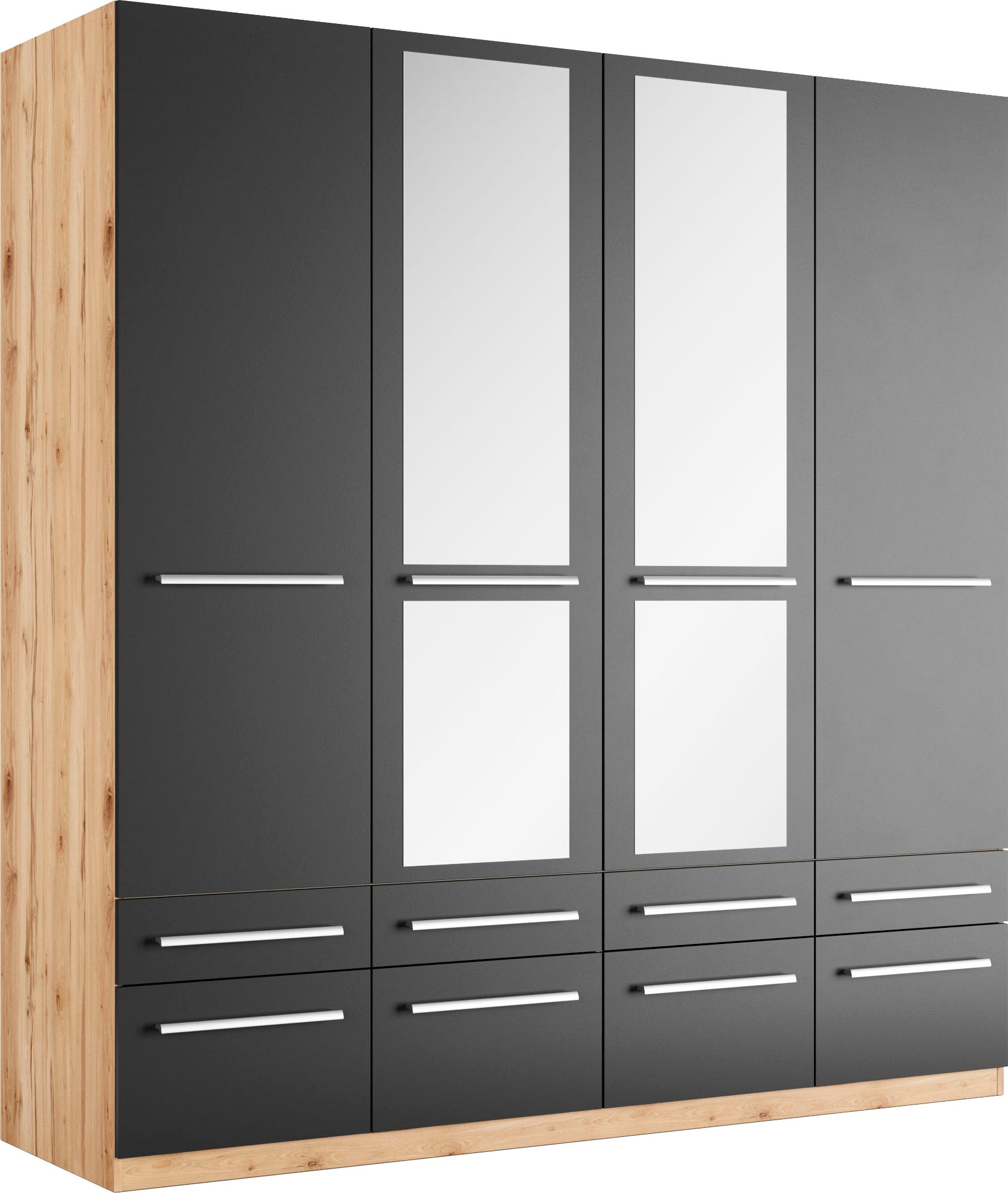 priess Kleiderschrank »Schrank Garderobe Wäscheschrank Barcelona in 5 Breiten«, viel Stauraum, geräumige Schubkästen, mit Spiegel, MADE IN GERMANY
