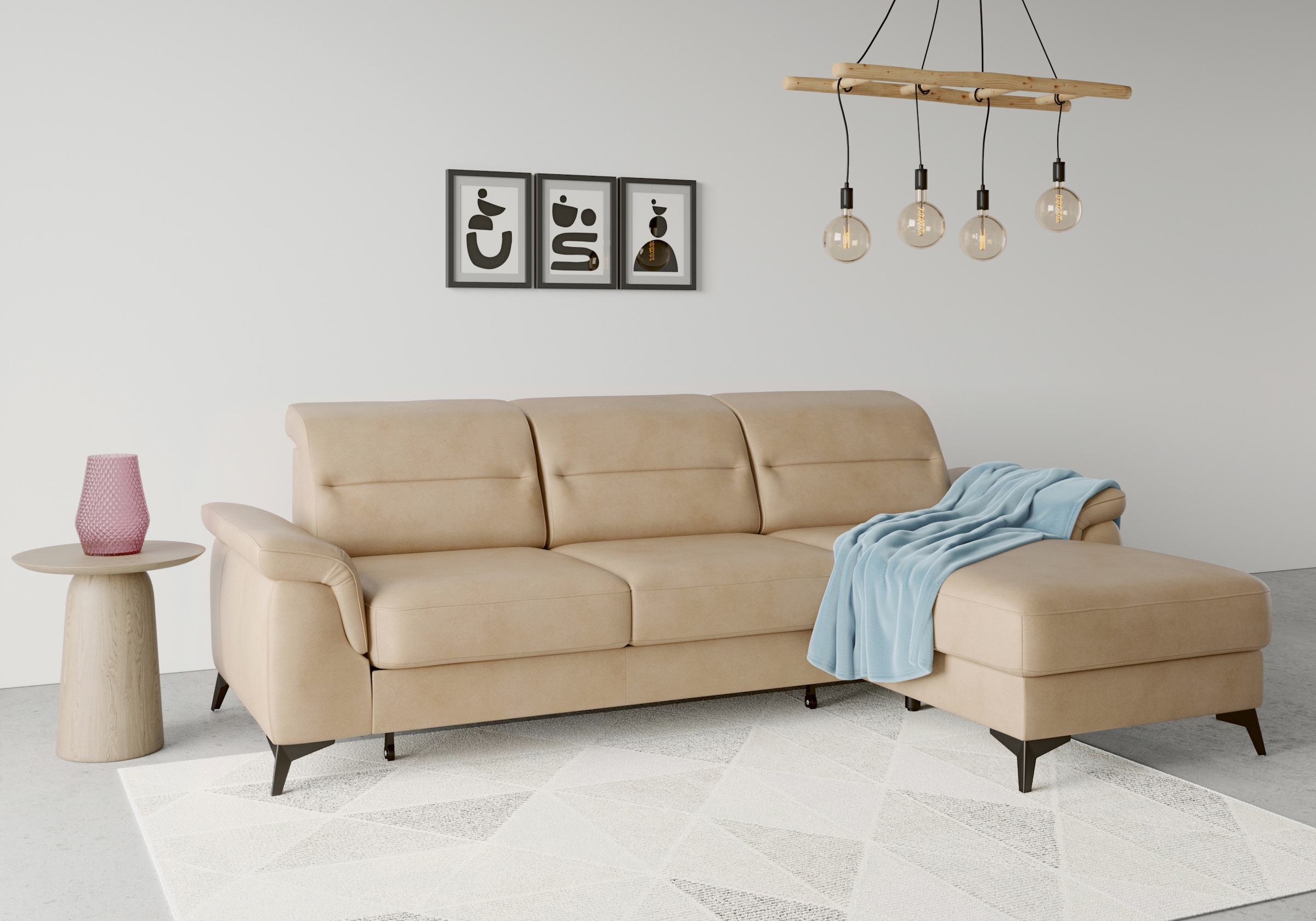 sit&more Ecksofa »Sinatra L-Form« mit Recamiere, optional mit Kopfteilverst günstig online kaufen