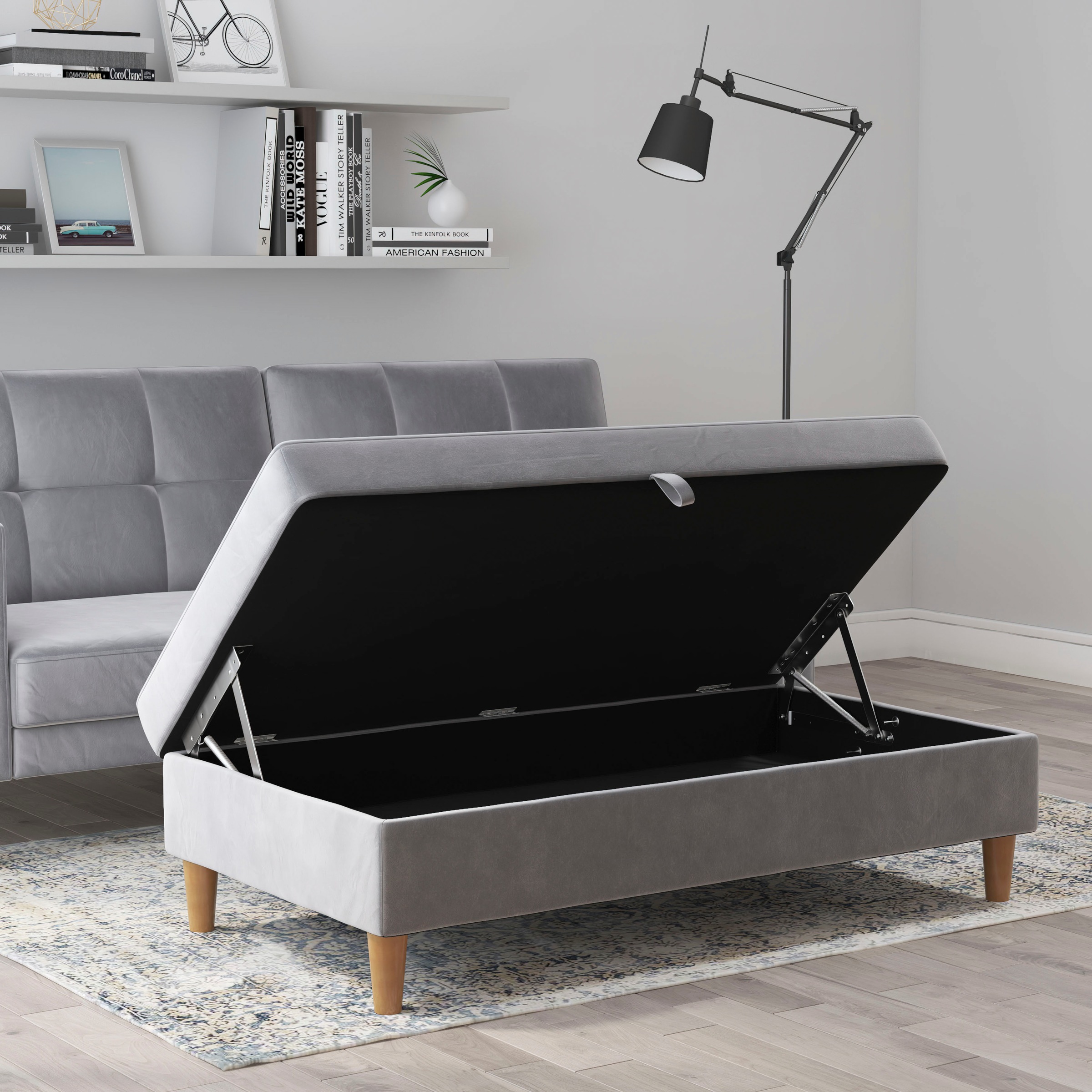 Dorel Home Stauraumhocker »Lilly«, (1 St.), mit Stauraum, frei in Raum stellbar, Sitzhöhe 43 cm