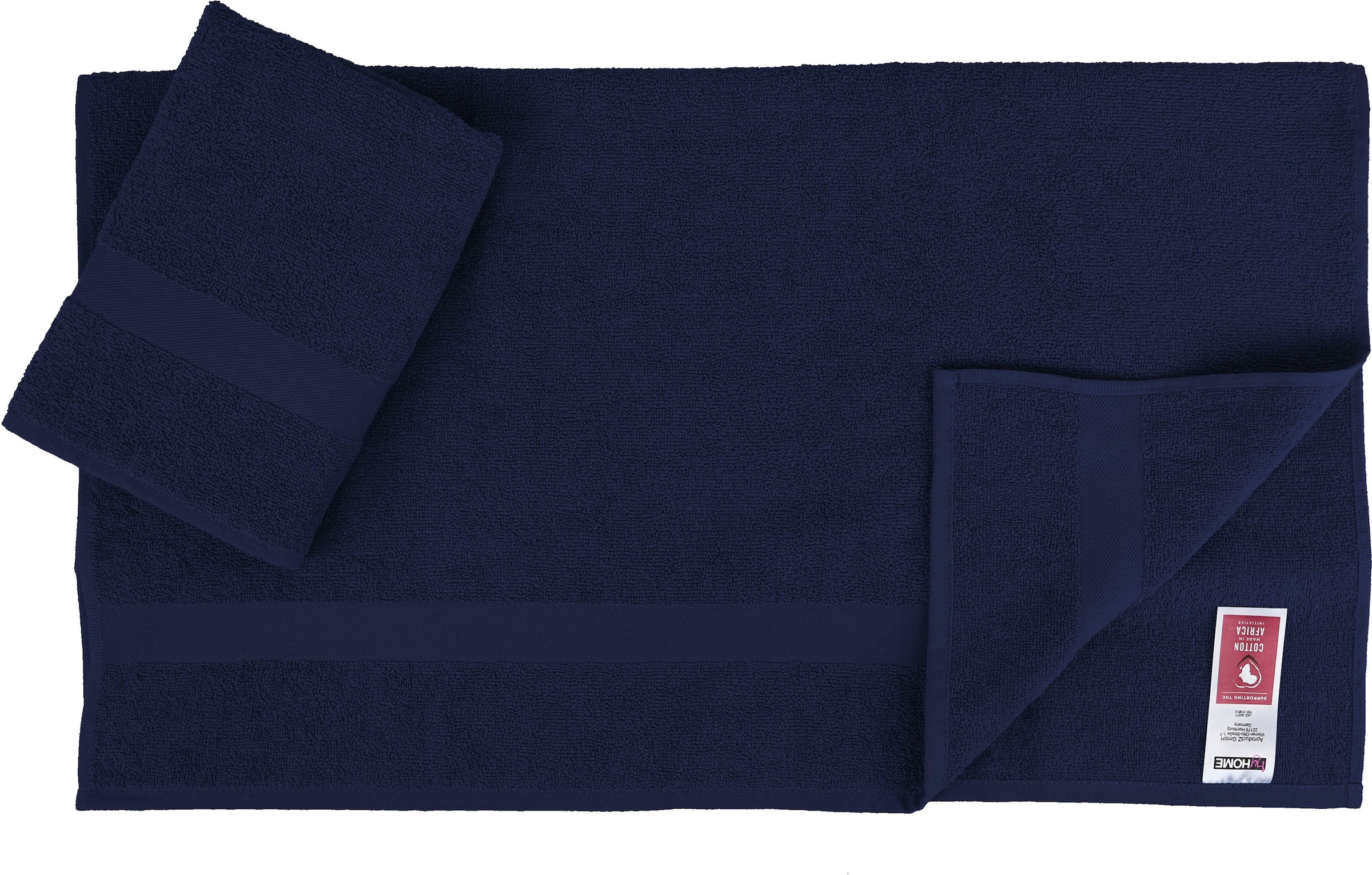my home Handtuch Set 6 Bordüre, schnell Set, Walkfrottier, und »Nela«, 100% bestellen Baumwolle mit tlg., einfarbiges bequem aus Handtuch-Set