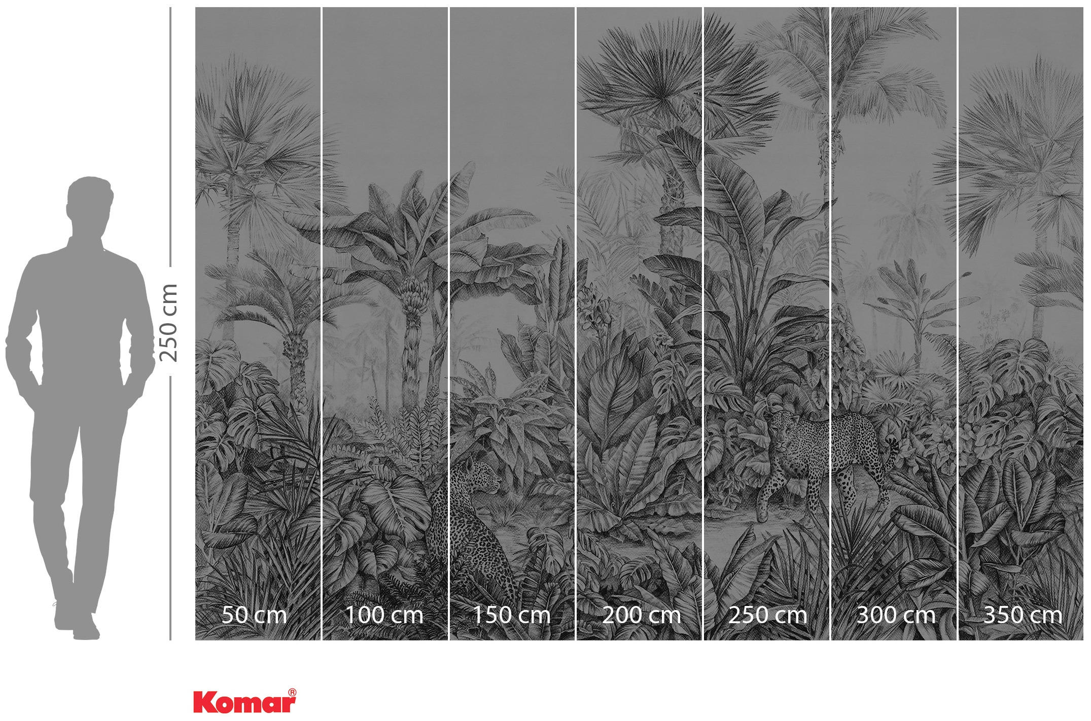 Komar Vliestapete »Digitaldruck Vlies - Léopards - Größe 350 x 250 cm«, bedruckt, Wohnzimmer, Schlafzimmer