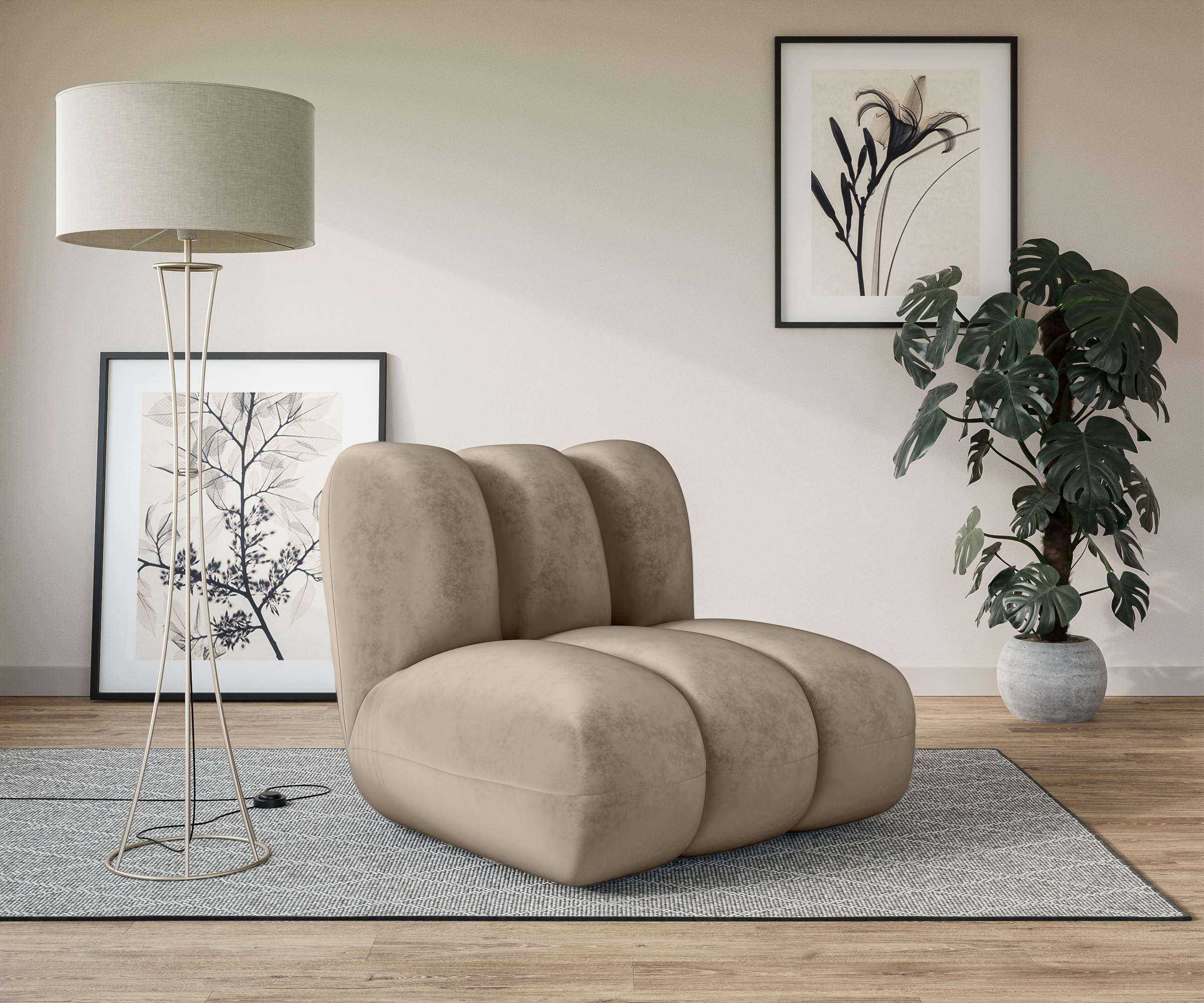 LeGer Home by Lena Gercke Sessel »Priya Loungesessel, moderne Steppung, auc günstig online kaufen