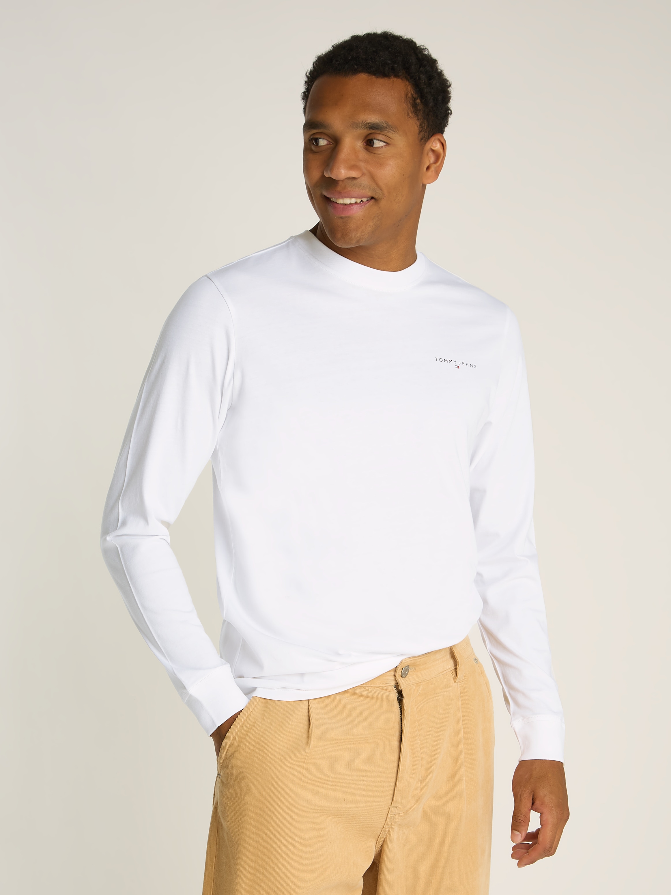 Tommy Jeans Plus Longsleeve »TJM SLIM LINEAR CHST L/S TEE EXT«, Große Größen