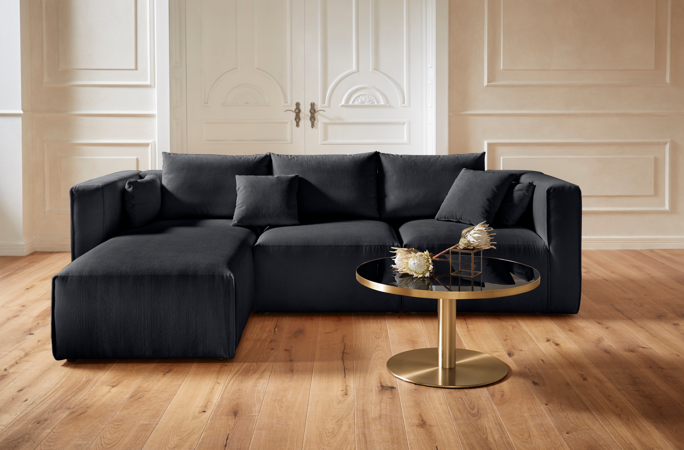 Home affaire Ecksofa "Comfine L-Form", zusammengesetzt aus Modulen, 3 Bezug günstig online kaufen