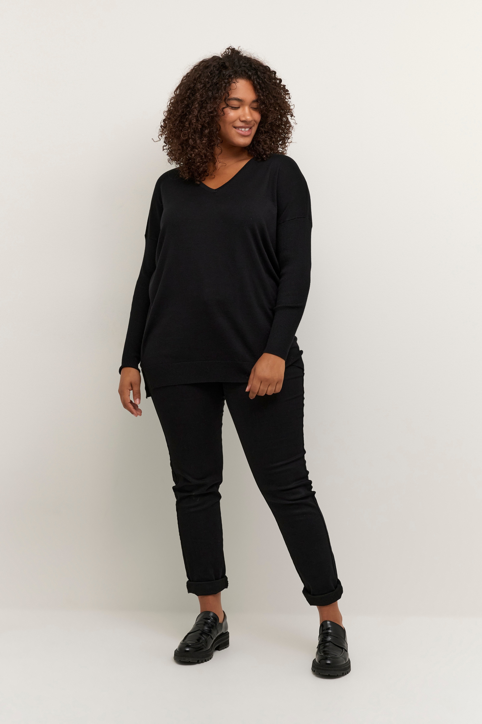 KAFFE Curve Strickpullover »Damen Strickpullover KCmachi«