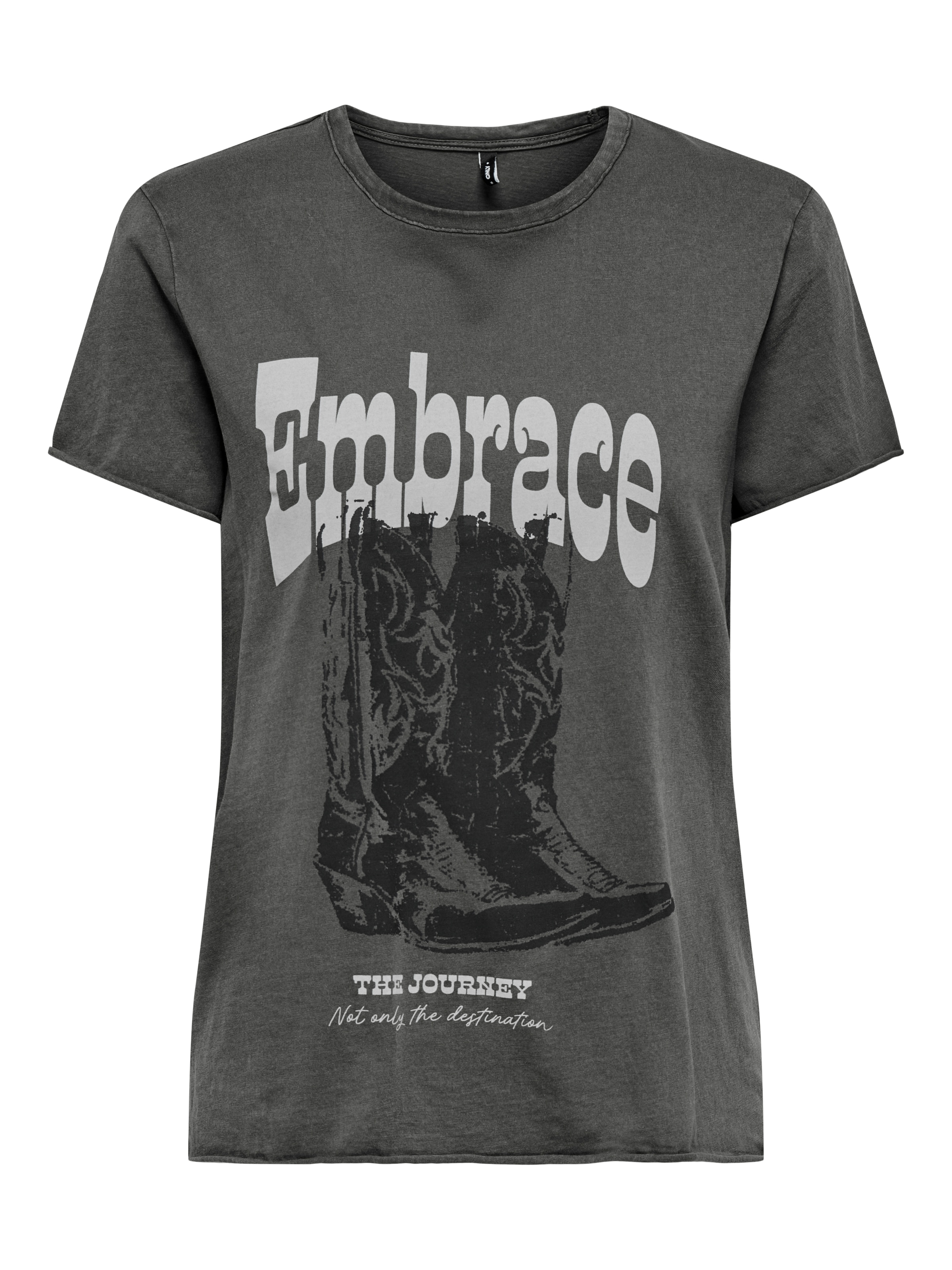 ONLY Rundhalsshirt »ONLLUCY REG S/S TOP JRS NOOS« Baumwolle, regular fit, unterschiedlich bedruckt