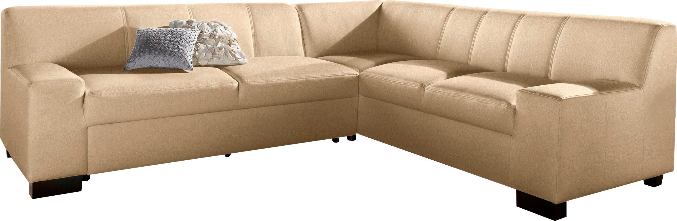 DOMO collection Ecksofa »Norma Top, elegant und modern, flache Armlehnen, L günstig online kaufen