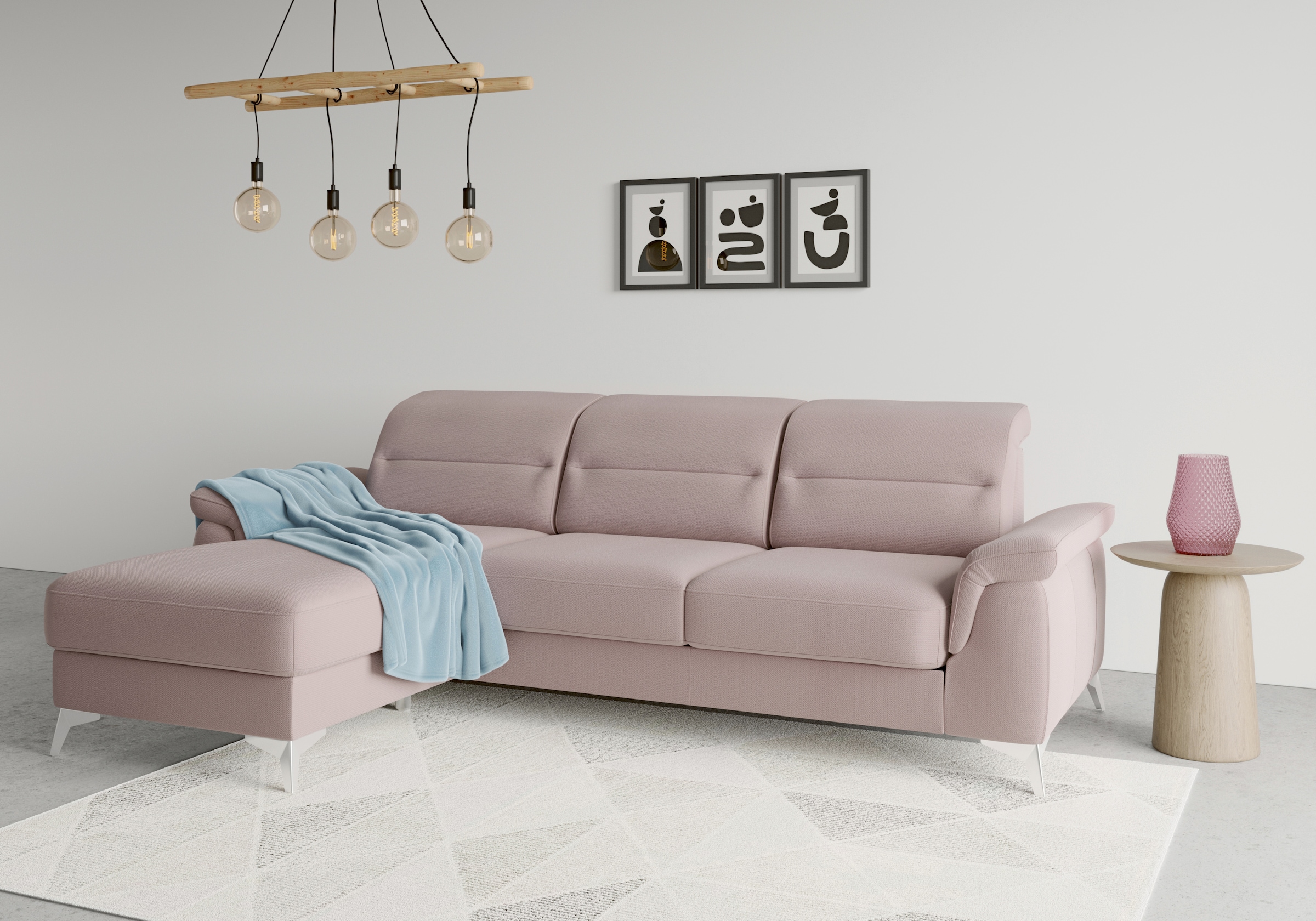 sit&more Ecksofa »Sinatra L-Form« mit Recamiere, optinal mit Kopfteilverste günstig online kaufen