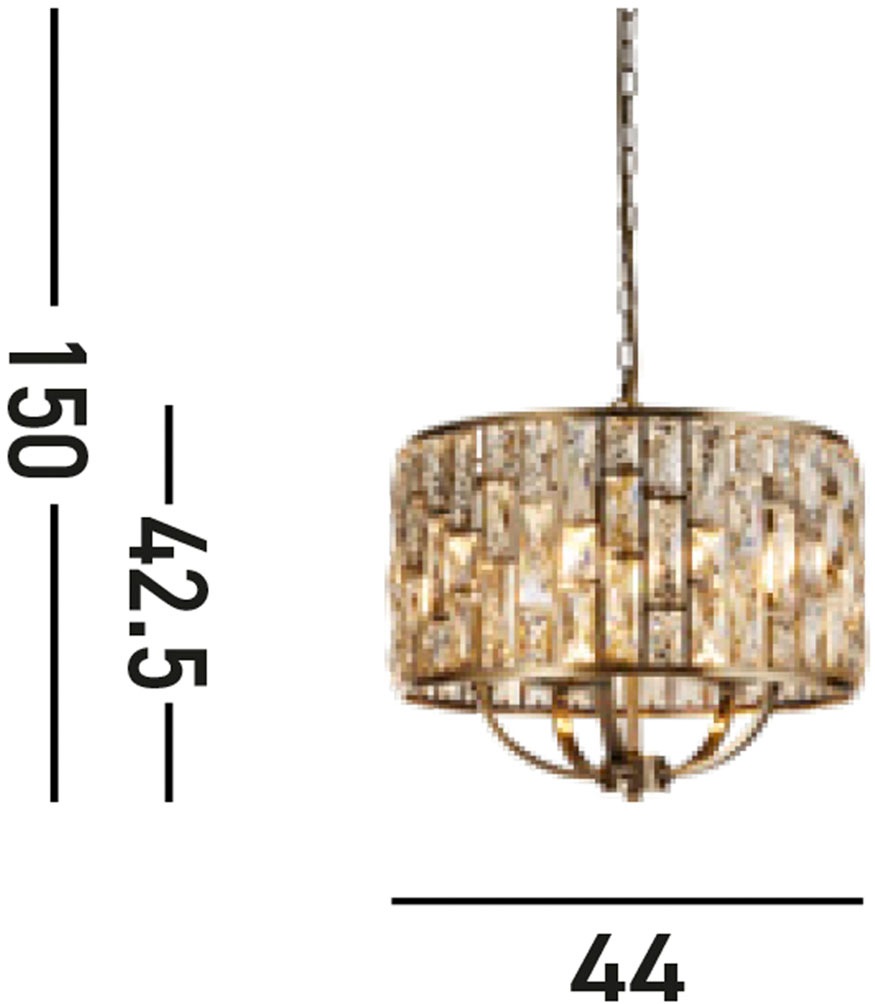 Searchlight Hängeleuchte »Hängeleuchte Bijou, 5-flammig«, 5 flammig, Leuchtmittel E14 | ohne Leuchtmittel, Glamourös