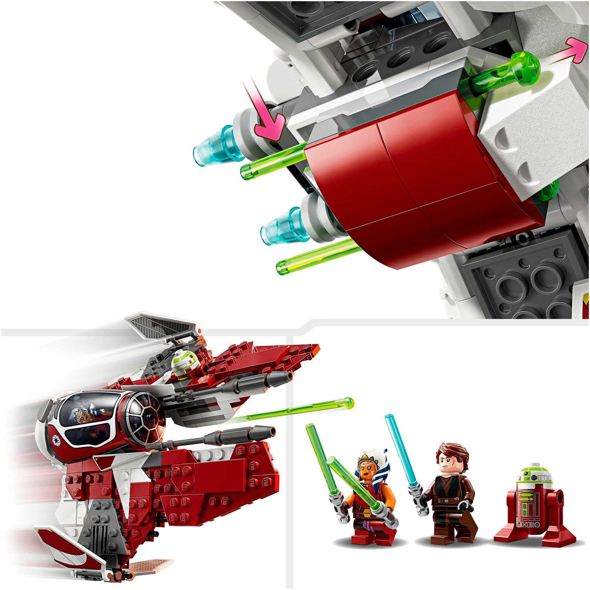 LEGO® Konstruktionsspielsteine »Ahsokas Jedi Interceptor™ (75401), LEGO Star Wars«, (290 St.), Made in Europe