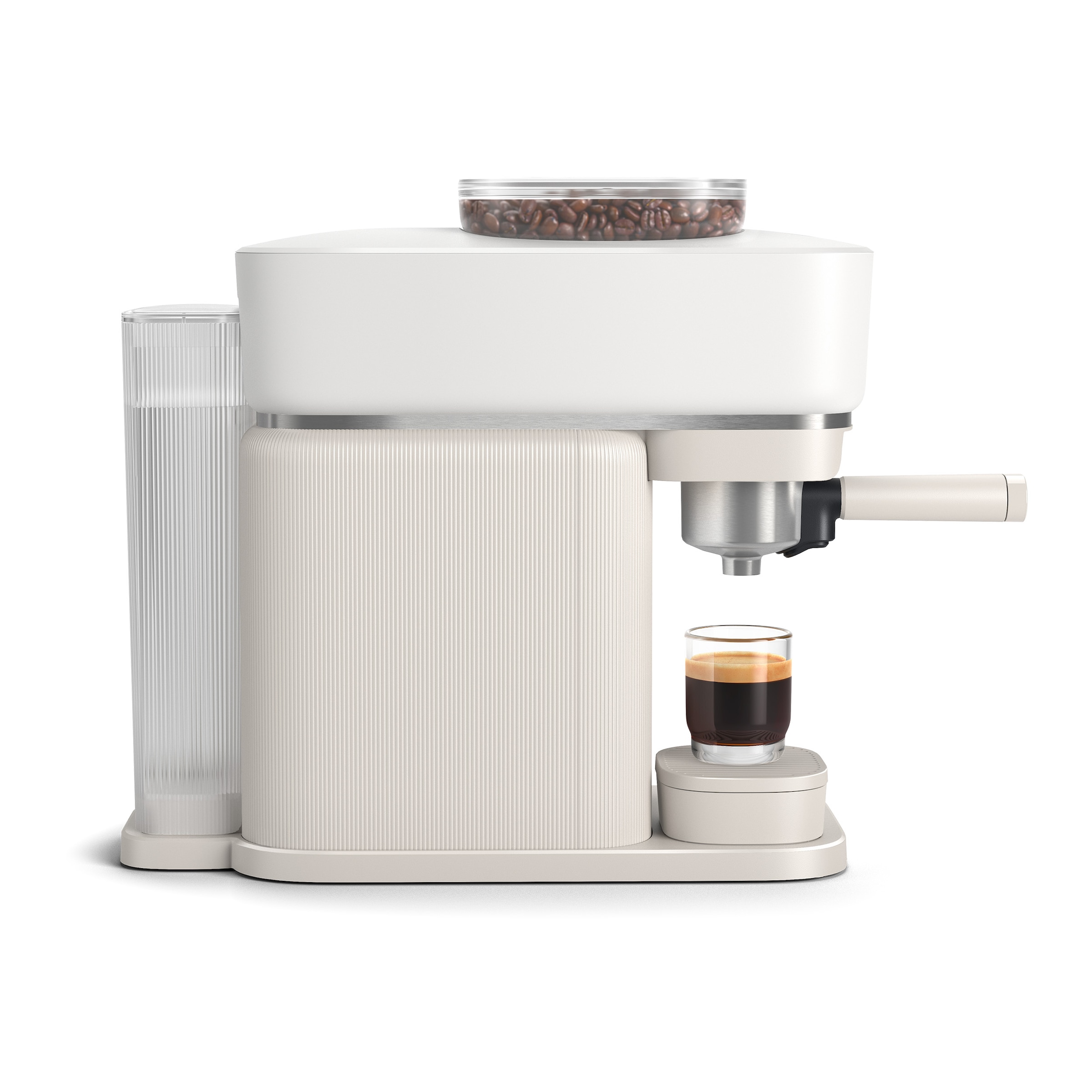 PHILIPS baristina Espressomaschine »BAR303/00 mit Mahlwerk für ganze Bohnen, Milchaufschäumer inkl.« 16 bar Pumpendruck, Naturweiß