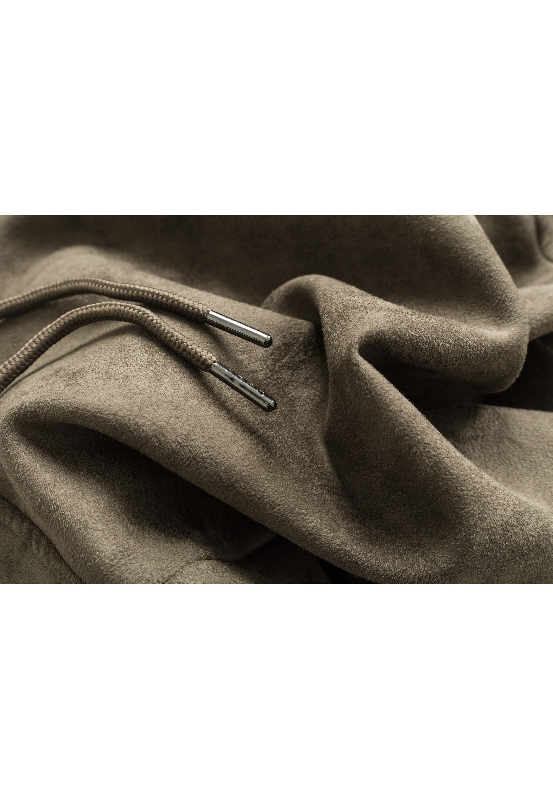 URBAN CLASSICS Rundhalspullover »Urban Classics Herren Imitation Suede Hoody« 1 Stk.