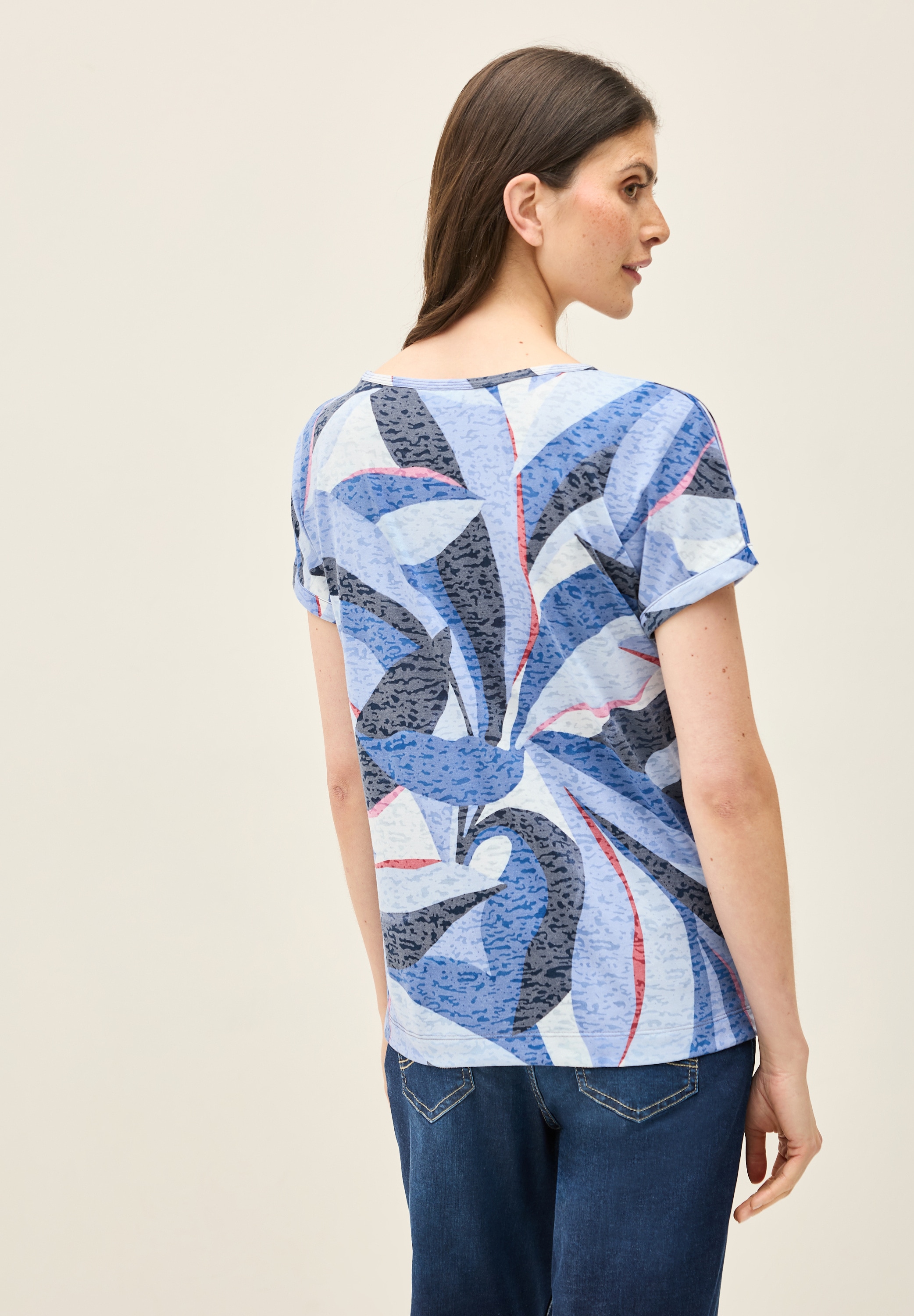 Cecil Print-Shirt, mit Ausbrenner-Optik
