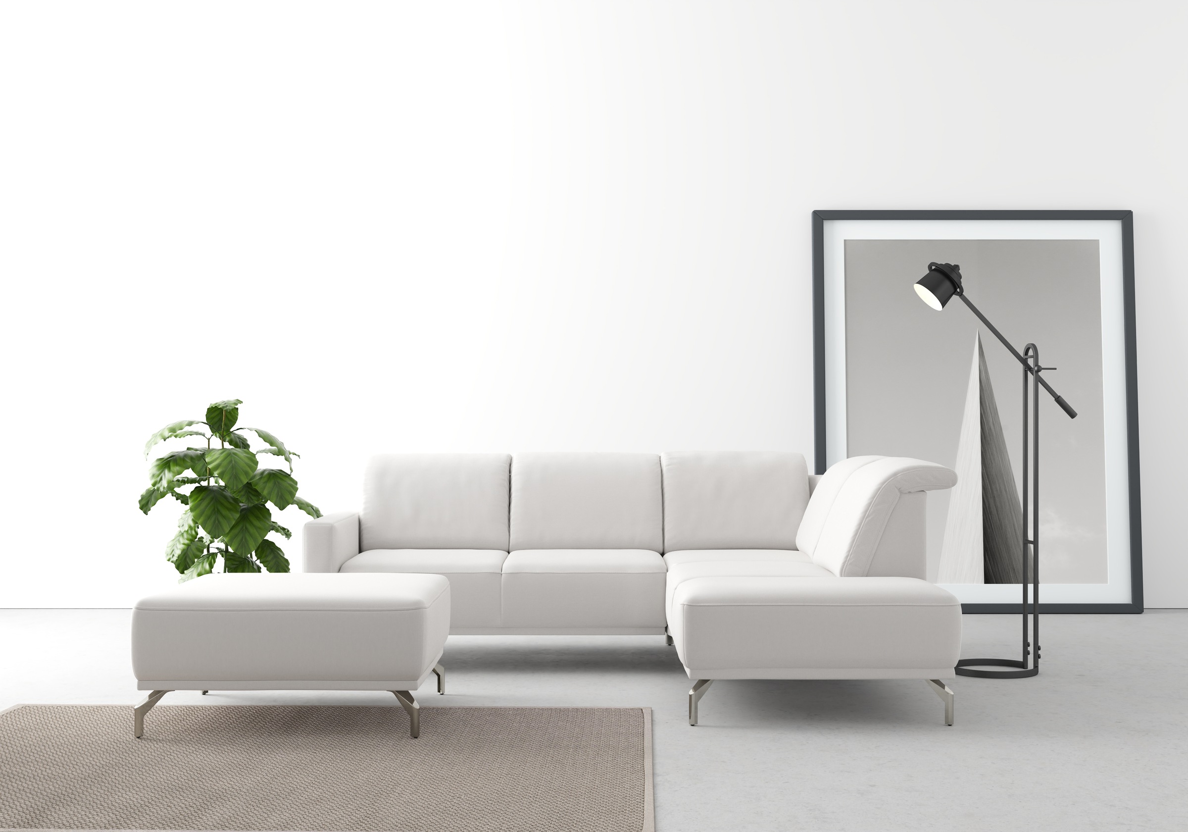 sit&more Ecksofa »Bailando L-Form«, wahlweise mit Kopfteilverstellung und Vorziehsitz, motorisch