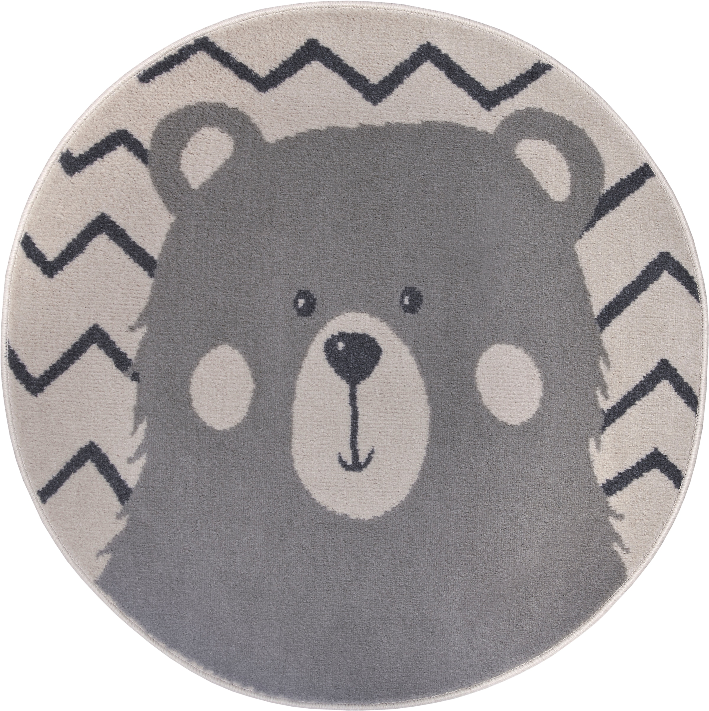 HANSE Home Kinderteppich »Adventures Bear«, rund, 8 mm Höhe, Spielteppich, fest, Kinderzimmer, Kurzflor, Spielunterlage