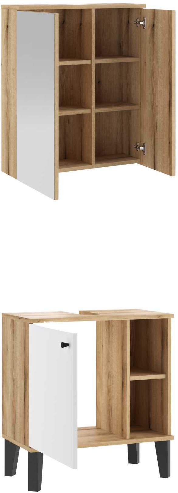 INOSIGN Badmöbel-Set »OSLO, Bad im skandinavischen Design, 2-teiliges Badez günstig online kaufen