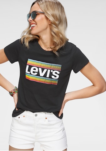 Levi's® Rundhalsshirt »The Perfect Tee Pride Edition«, in feinen Streifen in... kaufen
