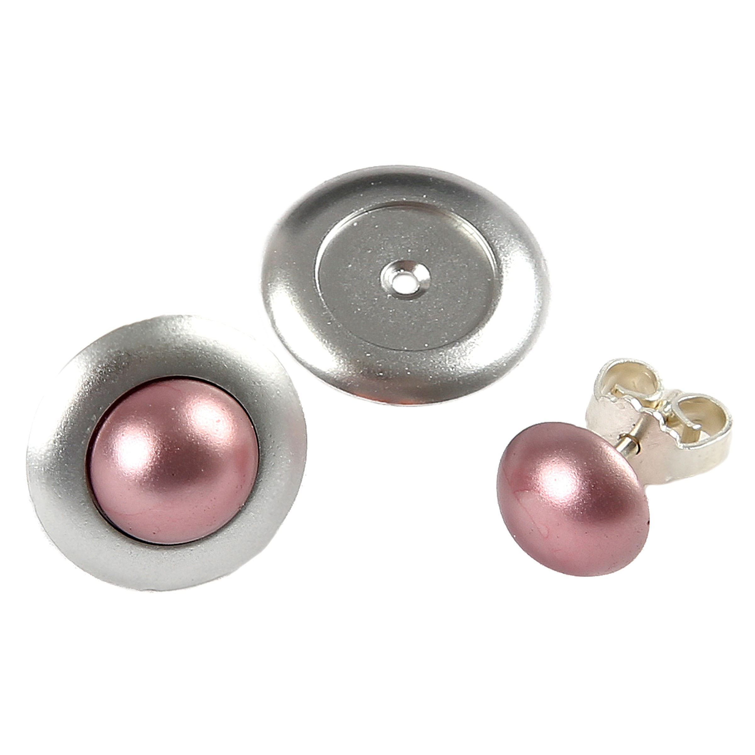 DEMARIE Paar Ohrstecker »eloxiertes Aluminium« rosa