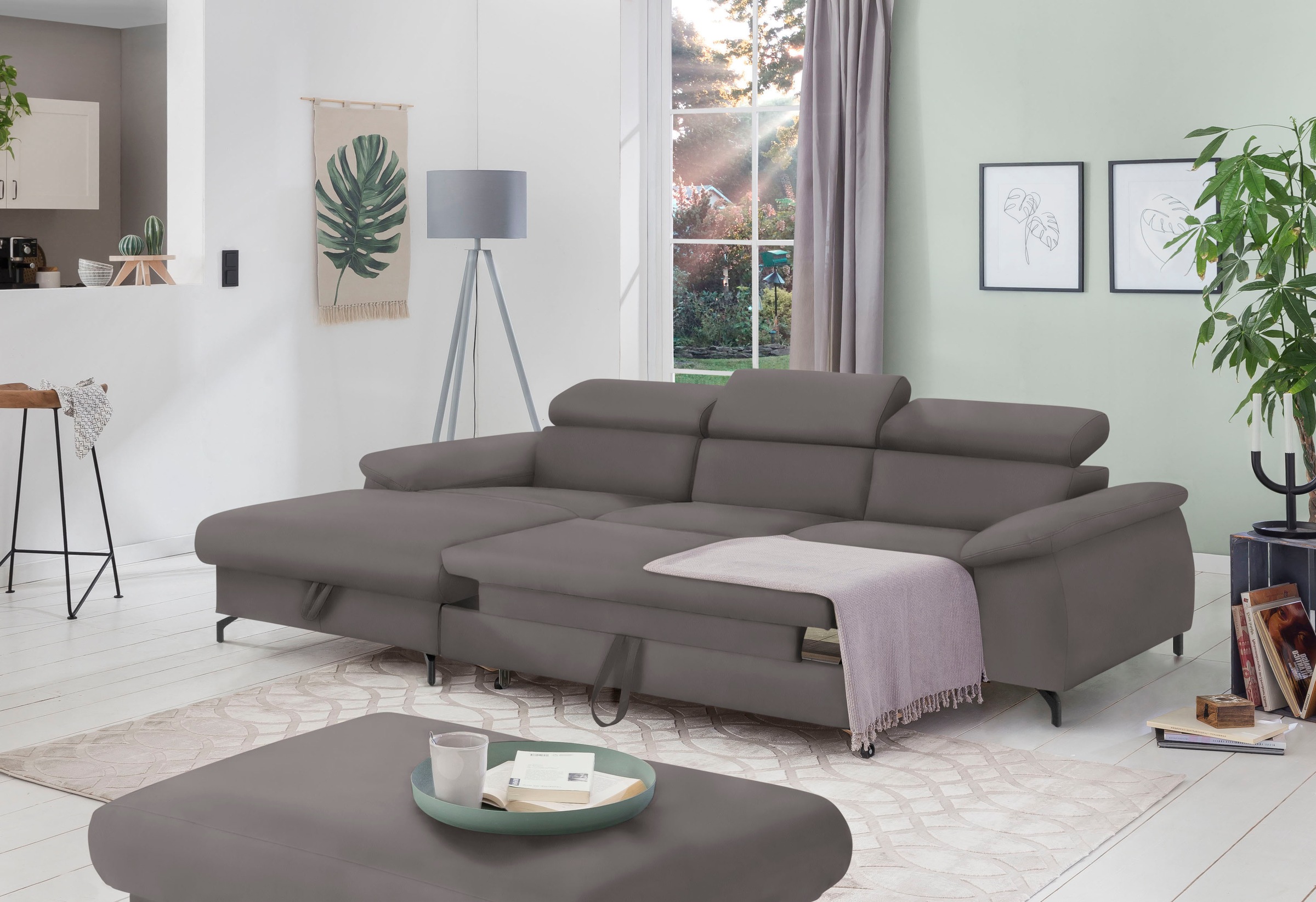 COTTA Ecksofa »Kitty L-Form«, inkl. Kopfteilverstellung, optional mit Bettfunktion u. Bettkasten