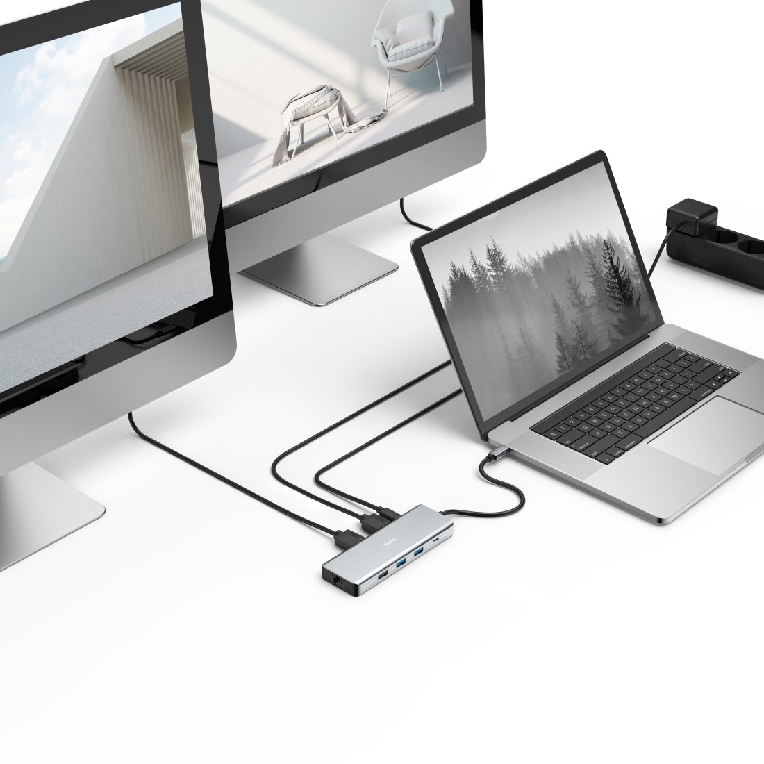 Hama USB-Adapter »USB-Hub (Dockingstation mit 9 Ports, USB-C, HDMI™, USB-A, LAN, 4K)«, 15 cm