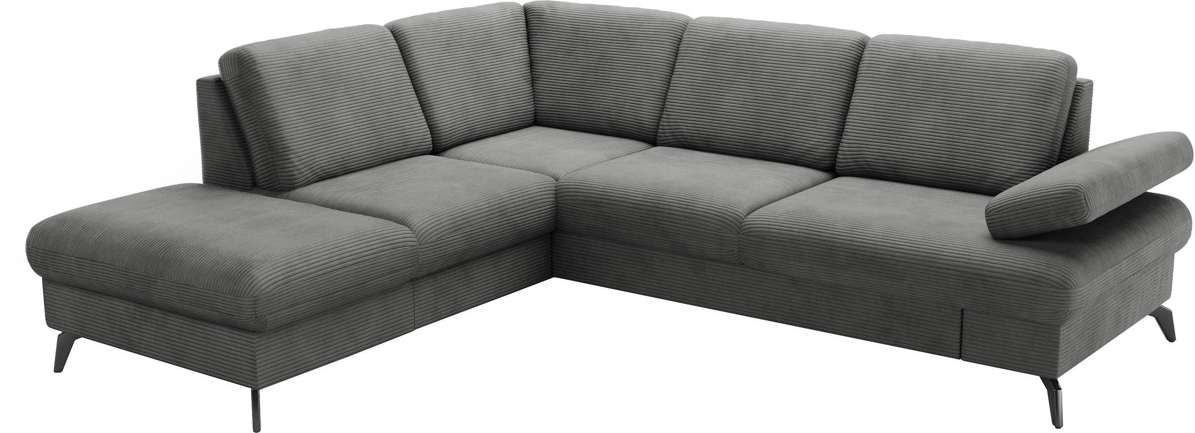 sit&more Ecksofa »Morris Jubi L-Form, B: 238 cm«, mit Armteilfunktion & 1 Zierkissen, optional Bettfunktion