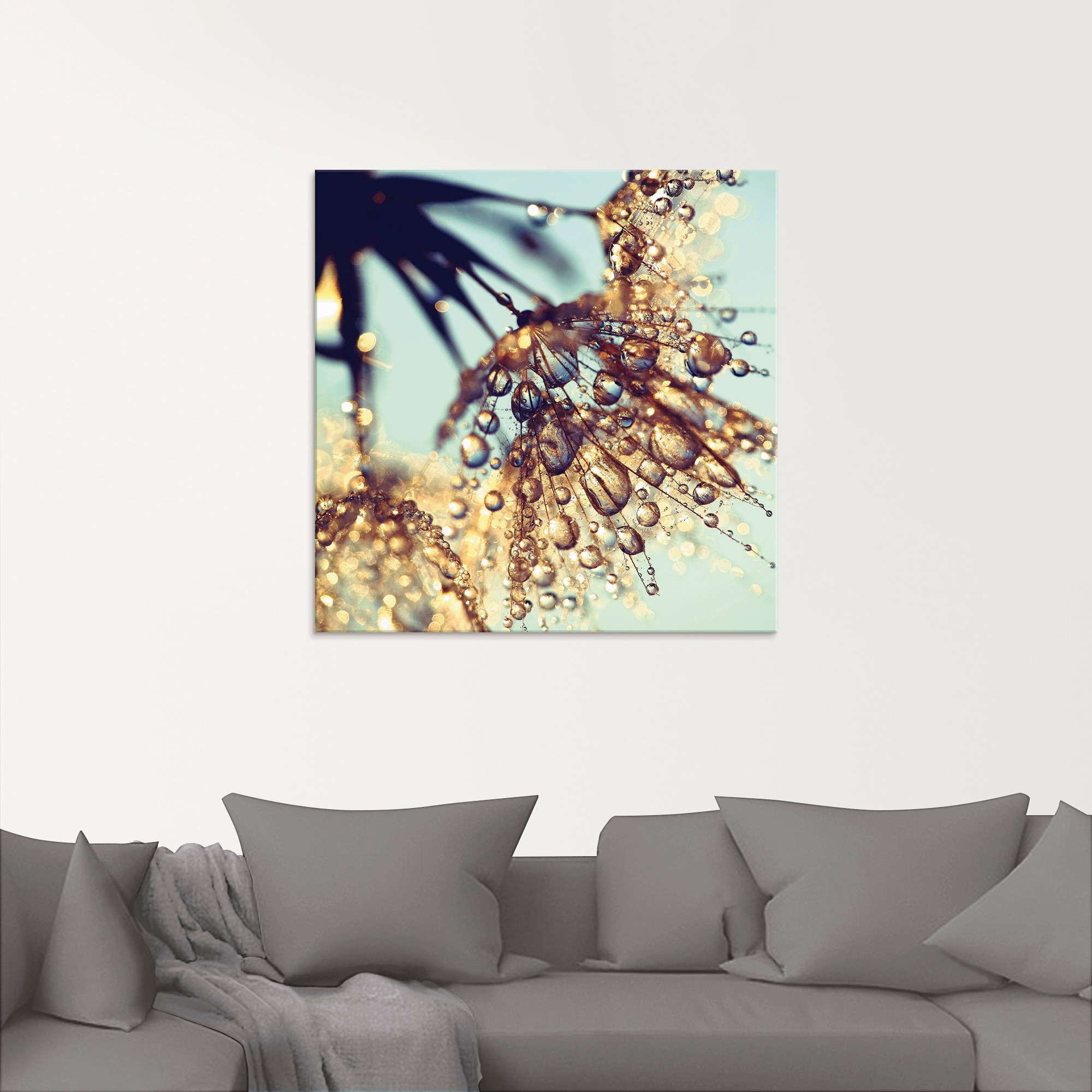 Artland Glasbild »Pusteblume Goldener Regen«, Blumen, (1 St.), in verschiedenen Größen