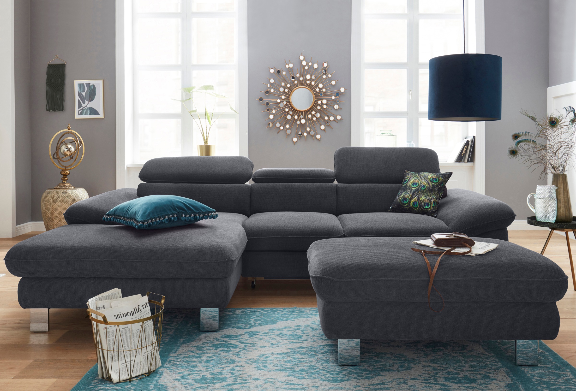 COTTA Polstergarnitur »Driver L-Form« Set, 2 Stk. tlg. Set bestehend aus: E günstig online kaufen