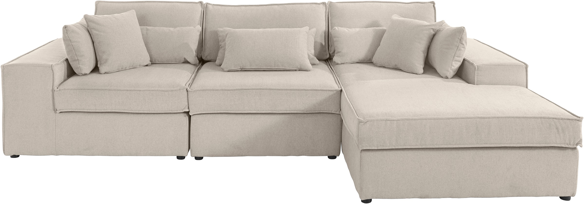 RAUM.ID Ecksofa »Florid L-Form«, 3 Teile, bestehend aus Modulen, viele Bezu günstig online kaufen